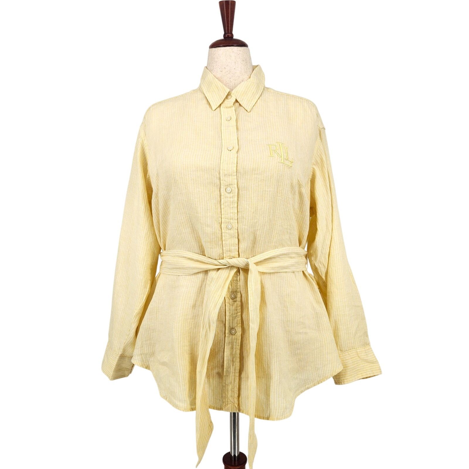 Ralph Lauren Lauren Ralph Lauren Women Linen Button Shirt Plus Size 1X Size XL / US 12-14 / IT 48-50 - 3 Thumbnail