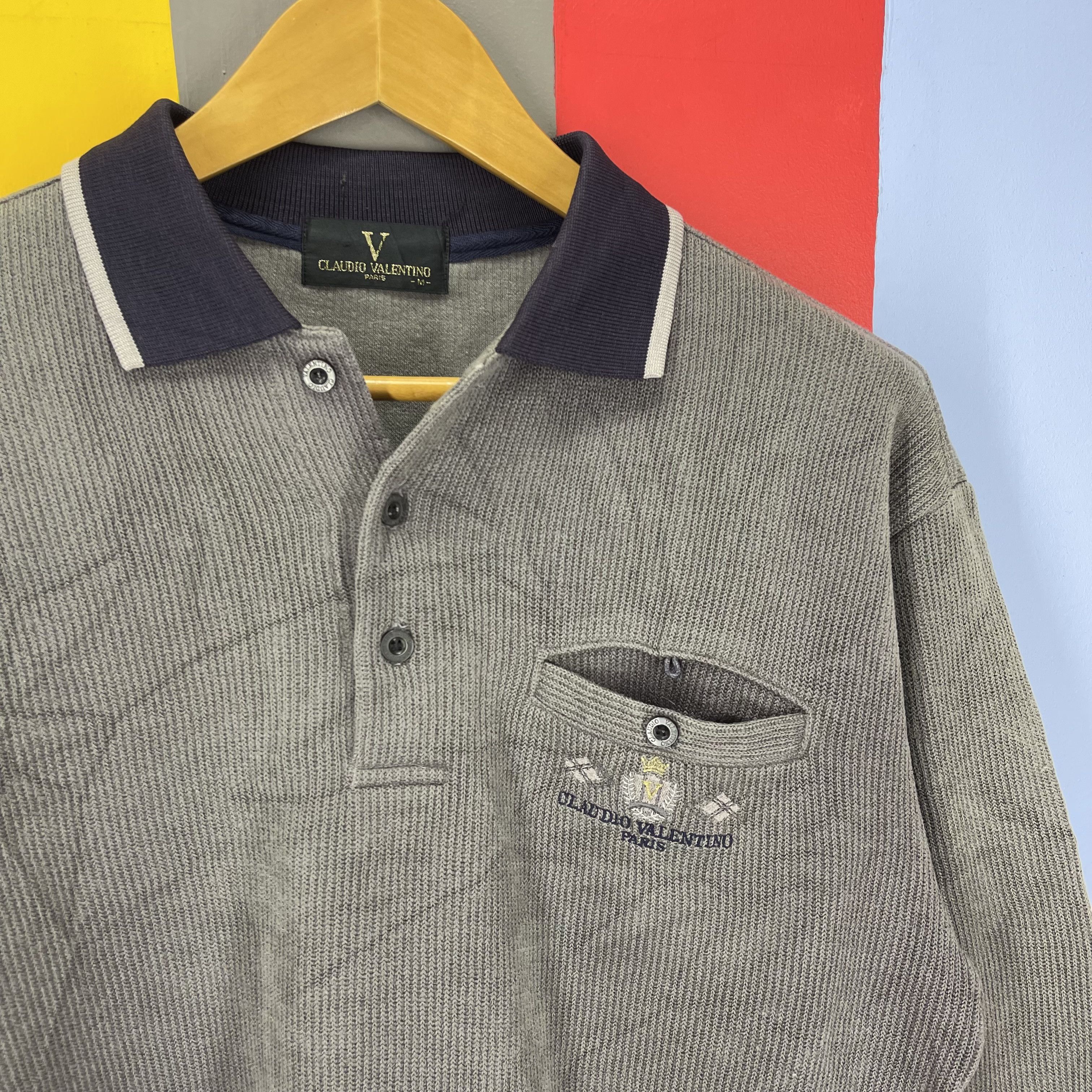 Other CLAUDIO VALENTINO Single Pocket Sweatshirt #1707/06 Size US M / EU 48-50 / 2 - 2 Thumbnail