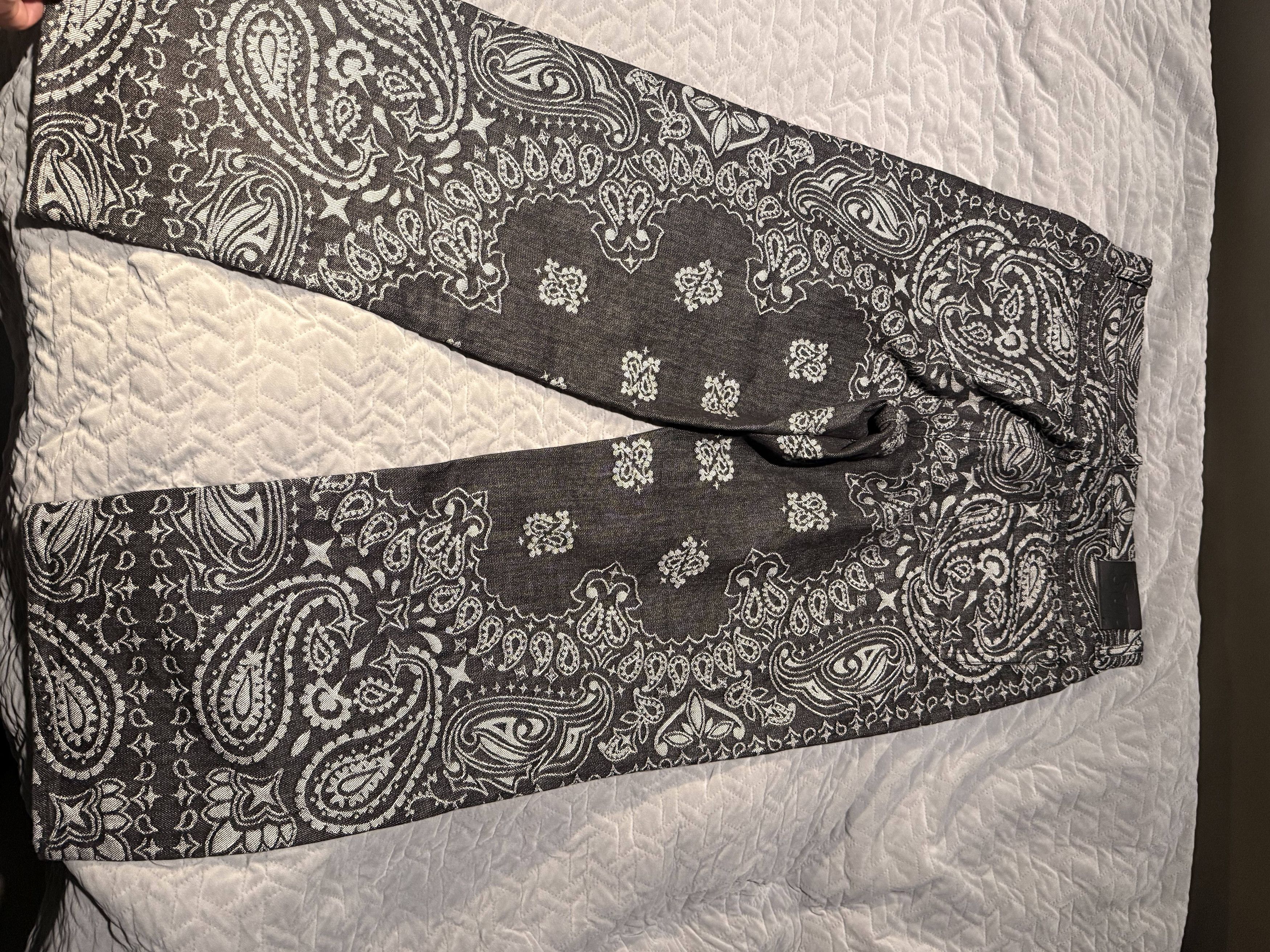 Supreme Supreme Paisley Jacquard Jeans Black Grey Size US 32 / EU 48 - 2 Thumbnail