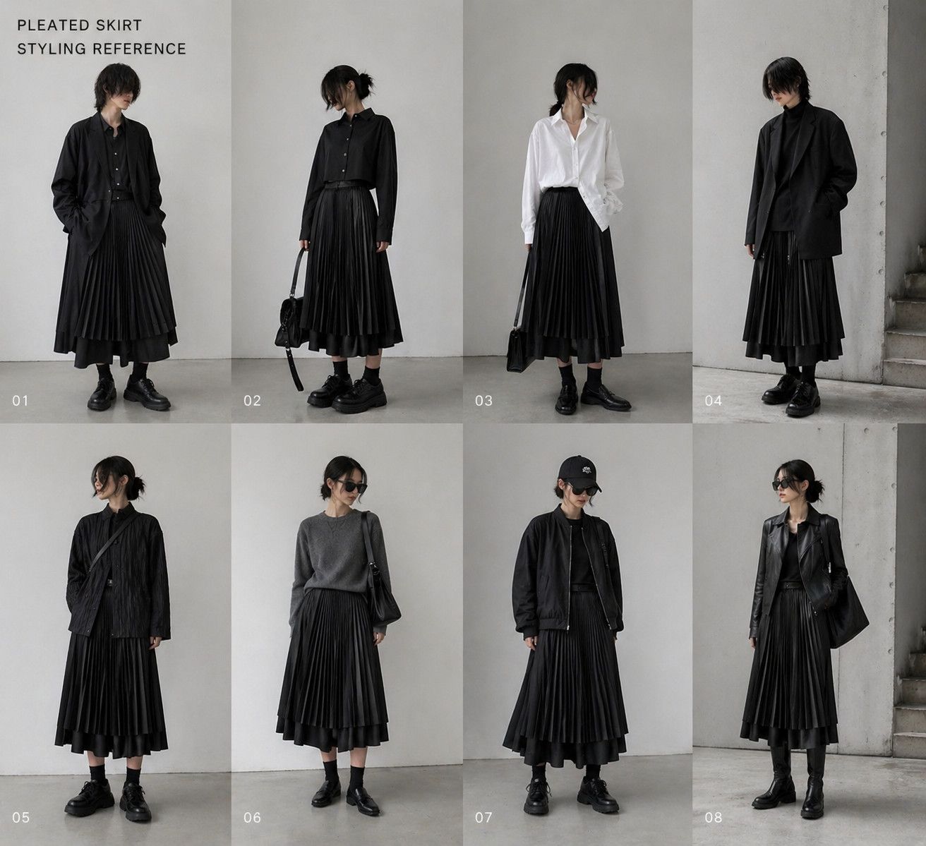 Comme des Garcons Black BLACK COMME des GARCONS - Double Layer Pleated Midi Skirt Size 27" / US 4 / IT 40 - 6 Thumbnail