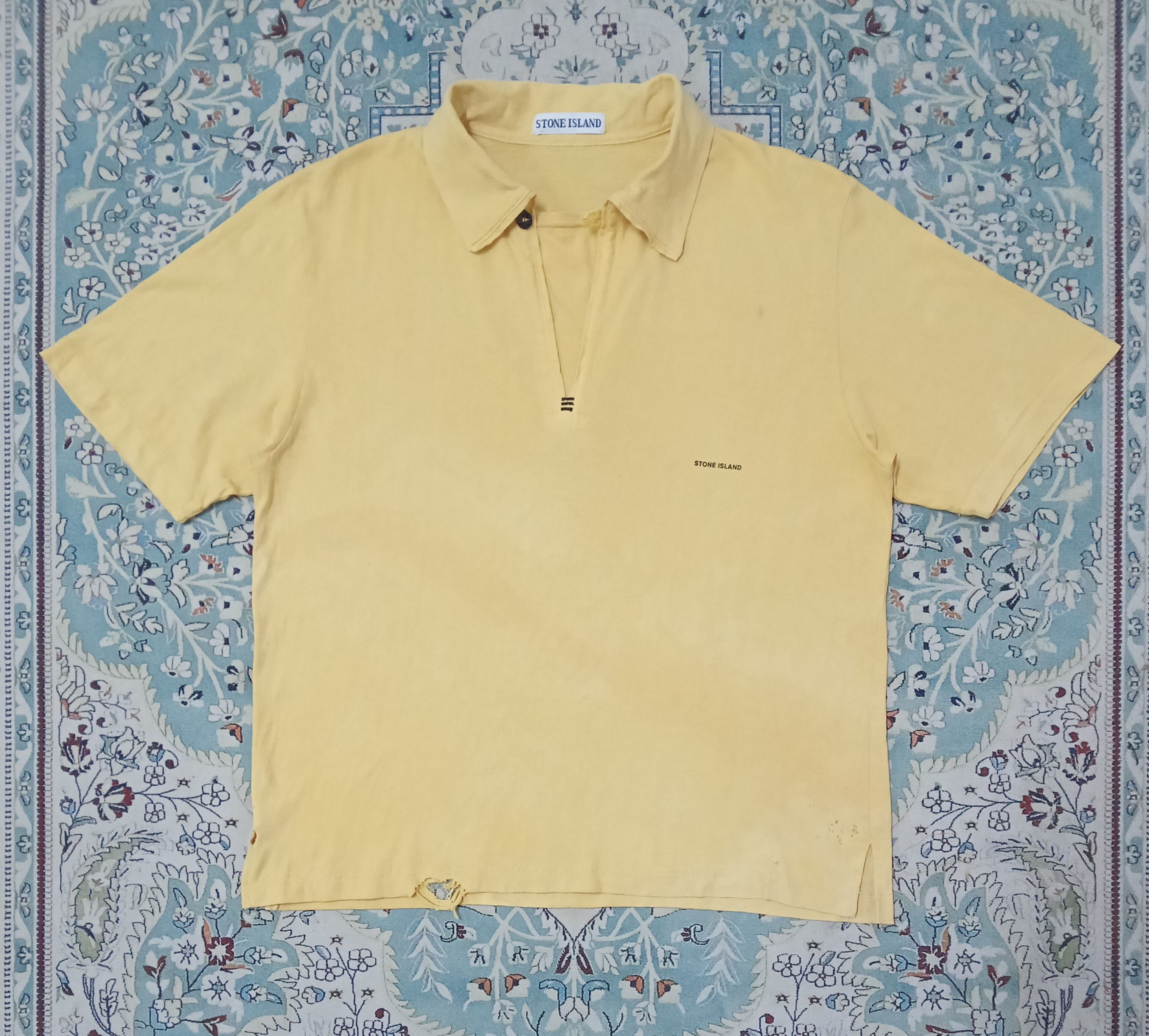 Stone Island Stone Island Extremely Rare Distressed Vintage Polo Shirt Size US M / EU 48-50 / 2 - 1 Thumbnail
