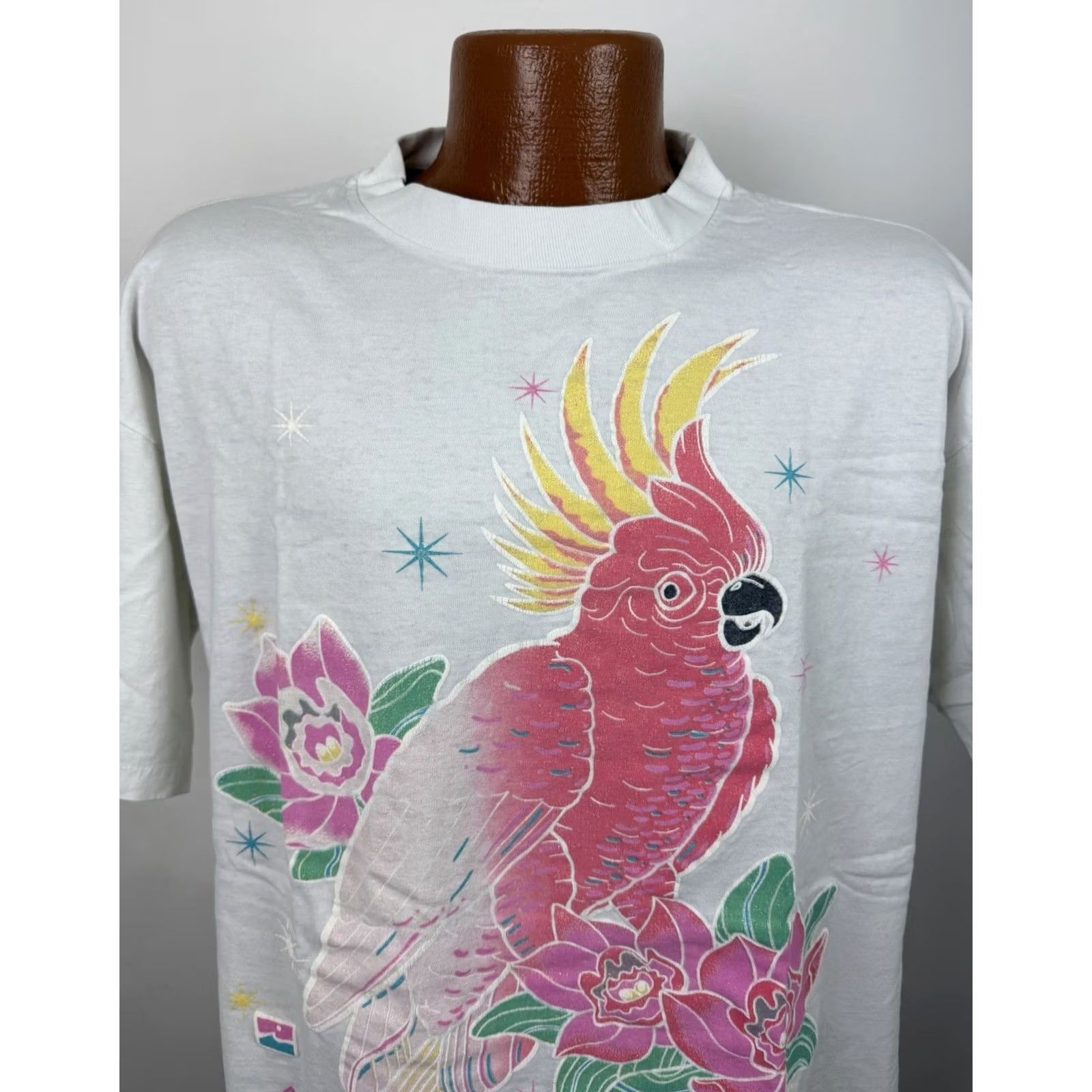 Vintage VINTAGE Florida Tropical Bird T-shirt Mens XL 90s Ocean Beach Lotus Flower Shirt Size US XL / EU 56 / 4 - 3 Thumbnail