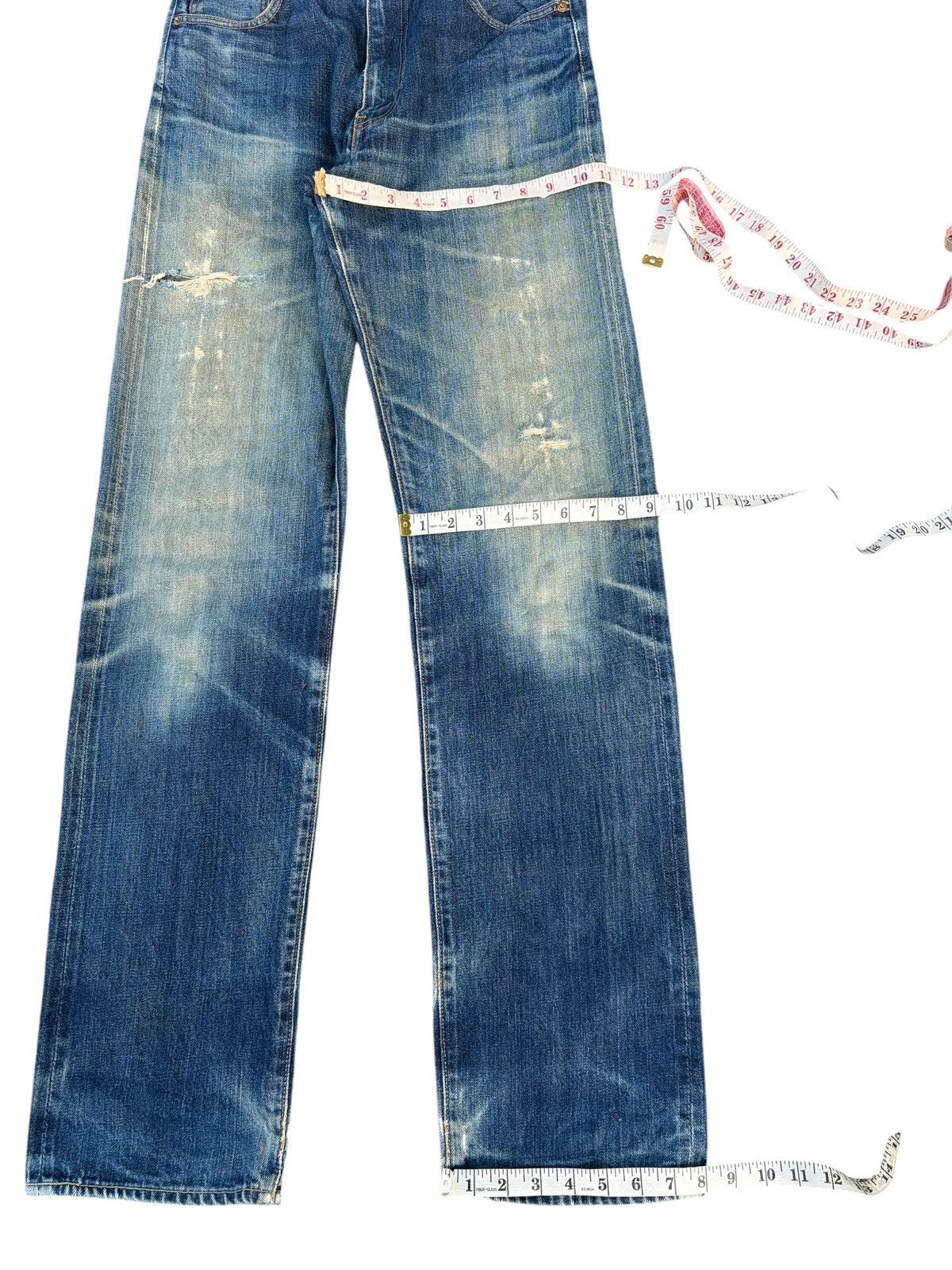 Levi's TRASHER LEVI'S BIG E 502 FADED SELVEDGE DISTRESSED DENIM Size US 30 / EU 46 - 23 Thumbnail