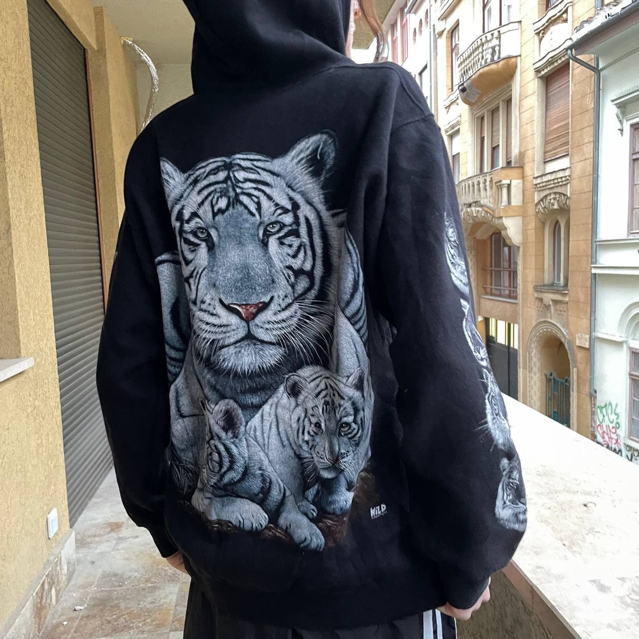 Other 90s Vintage Wild Zip Hoodie with Tiger Size L / US 10 / IT 46 - 1 Thumbnail