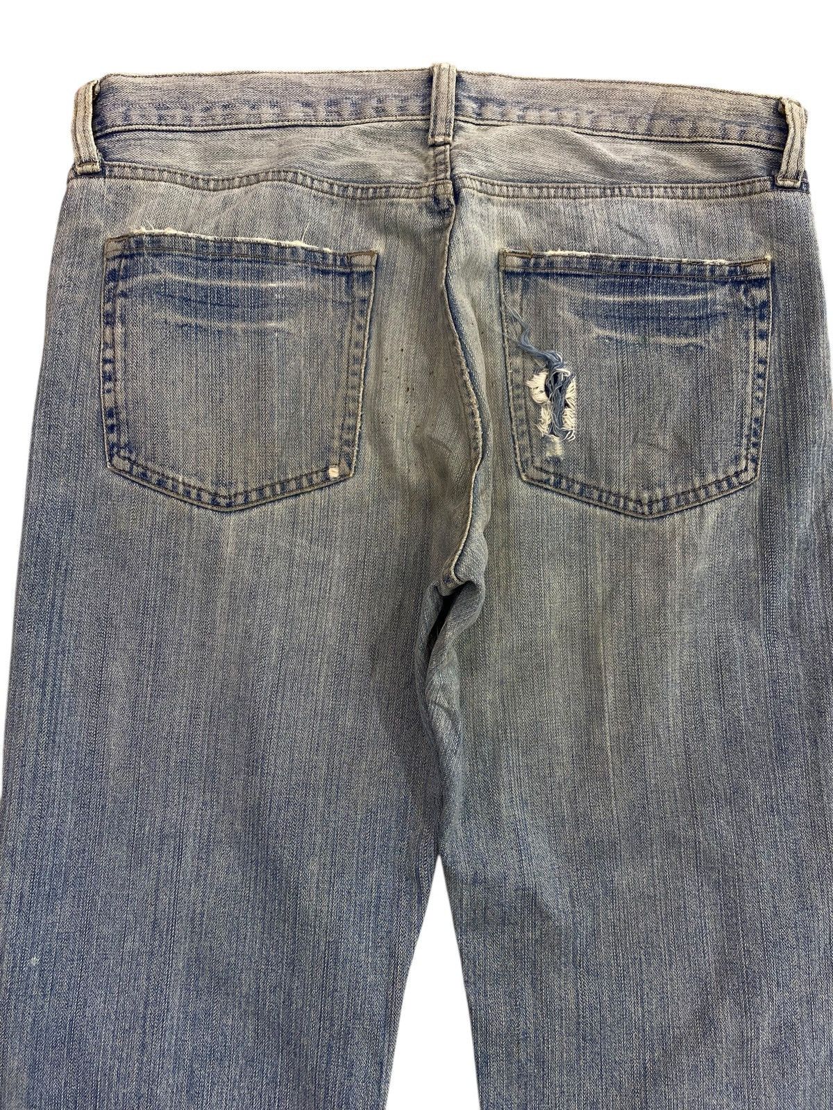 Uniqlo Uniqlo Faded Blue Wash Ripped Style Loose Jeans Size US 36 / EU 52 - 4 Thumbnail