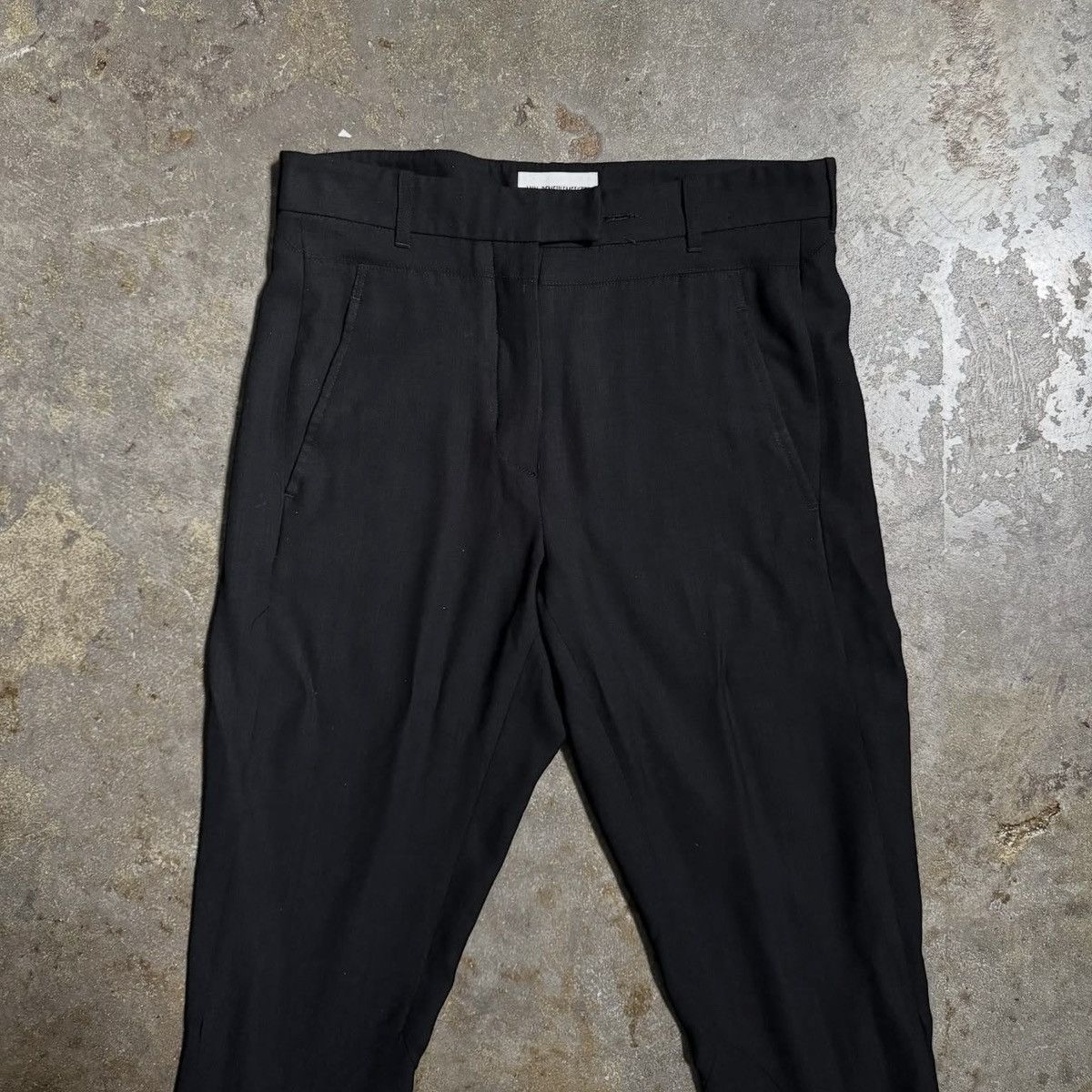 Ann Demeulemeester ANN DEMEULEMEESTER STRAIGHT LEG PANTS - BLACK - 38 Size 26" / US 2 / IT 38 - 2 Thumbnail