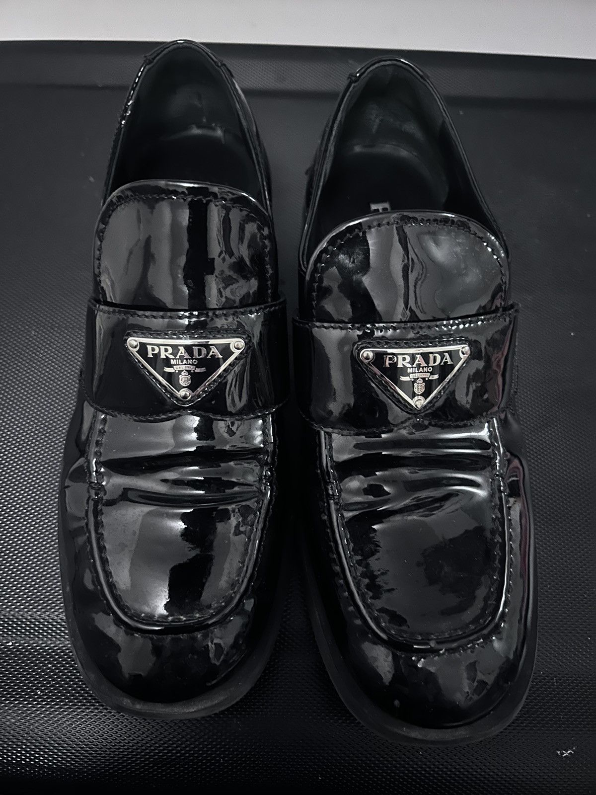 Prada Prada loafers patent leather Size US 7.5 / IT 37.5 - 1 Thumbnail