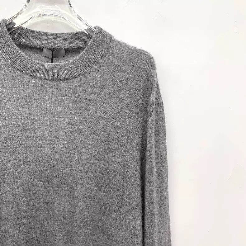 Dior Dior Gray CD letter embroidery cashmere round-neck long-sl Size US L / EU 52-54 / 3 - 3 Thumbnail