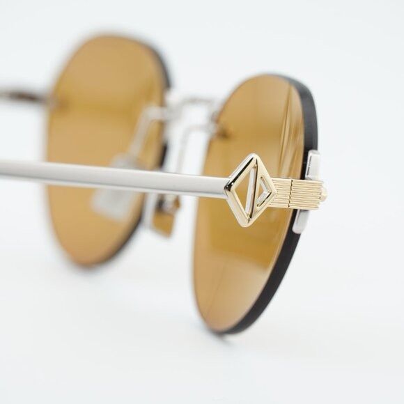 Dior Dior CD DIAMOND R5U F2H0 Sunglasses Gold/Silver Oval Frame Size ONE SIZE - 4 Thumbnail