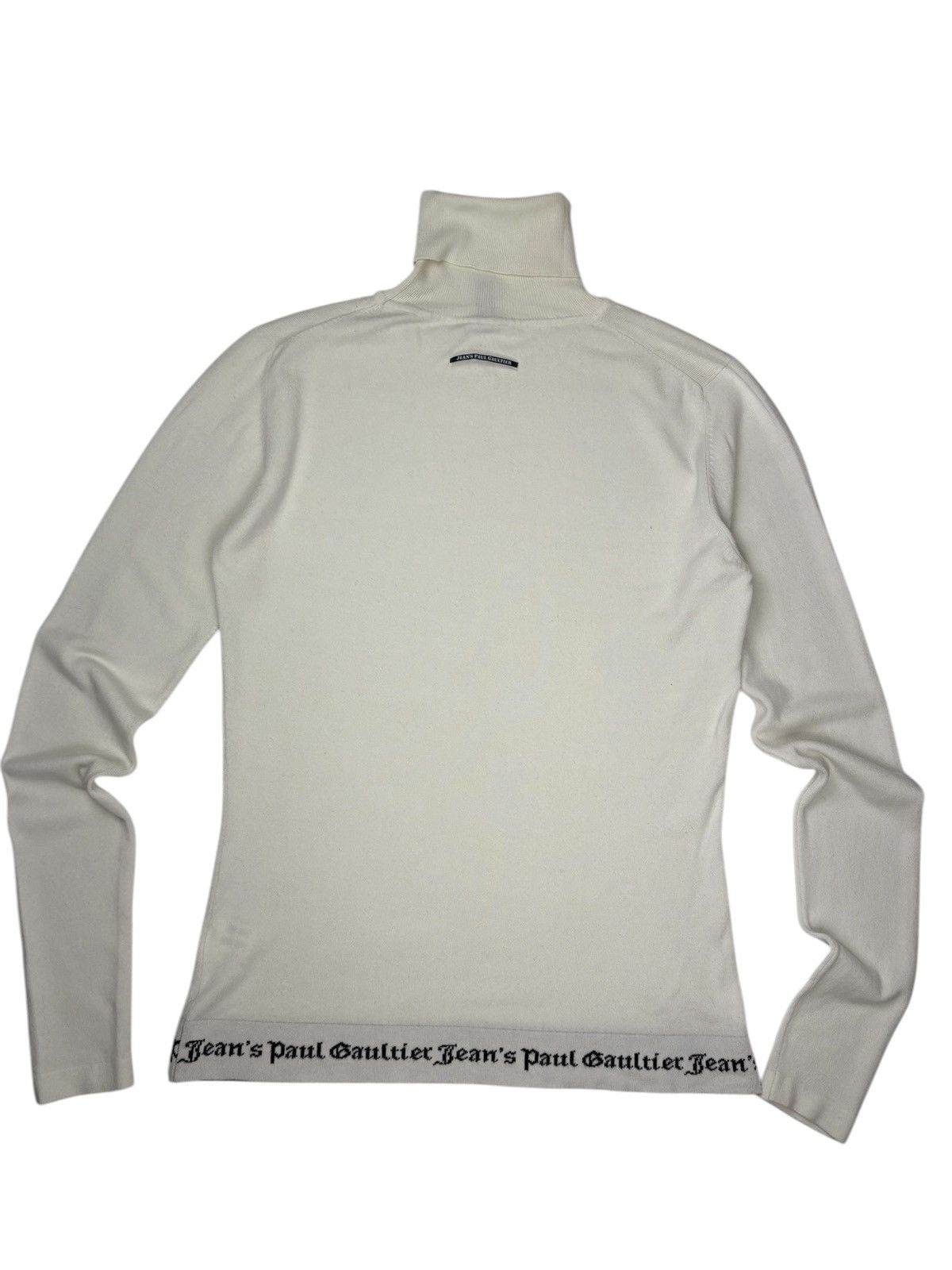 Jean Paul Gaultier JEAN PAUL GAULTIER WHITE TURTLENECK JPG LOGO AVANT GARDE XL Size XL / US 12-14 / IT 48-50 - 11 Thumbnail