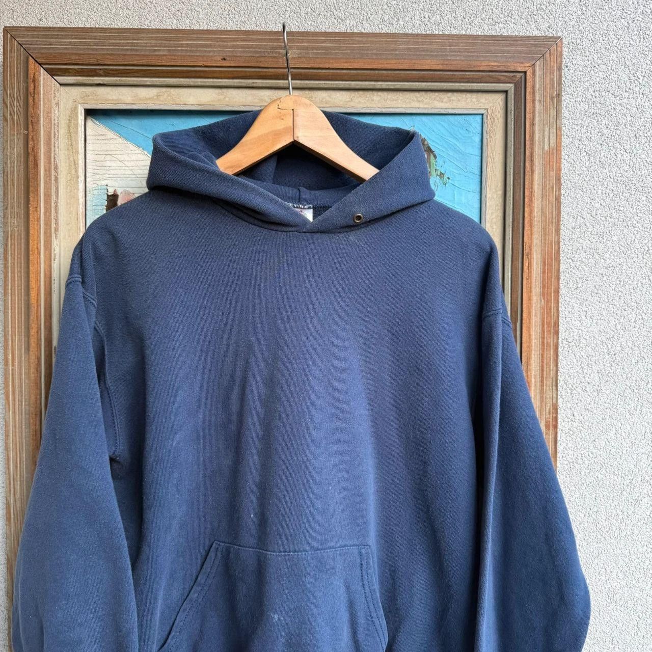 Fruit Of The Loom FOTL Blank Hoodie Vintage 90s Navy Size US S / EU 44-46 / 1 - 4 Thumbnail