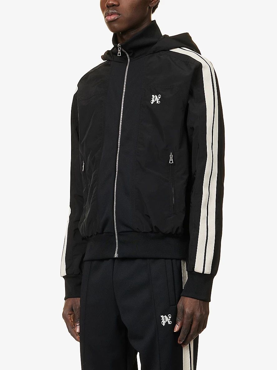 Palm Angels o1y0325 Logo Hooded Jacket in Black Size US S / EU 44-46 / 1 - 3 Thumbnail