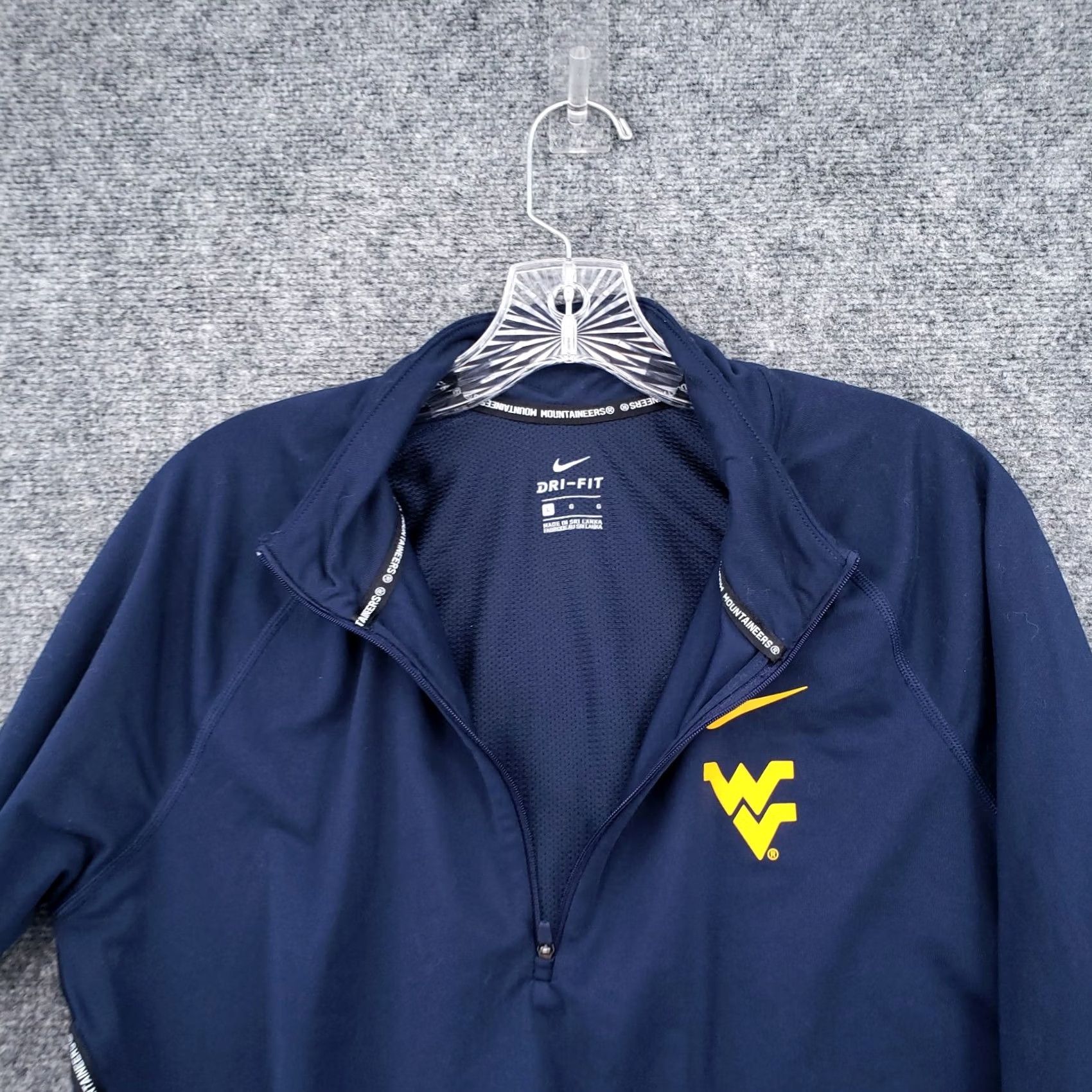 Nike Nike Dri-Fit Jacket Mens L Blue West Virginia Mountaineers 1/4 Zip Long Sleeve Size US L / EU 52-54 / 3 - 6 Thumbnail
