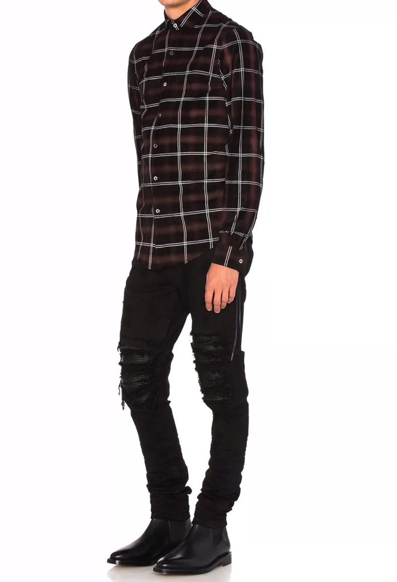Amiri Amiri 15AW Suede Plaid Shirt Size US M / EU 48-50 / 2 - 7 Thumbnail