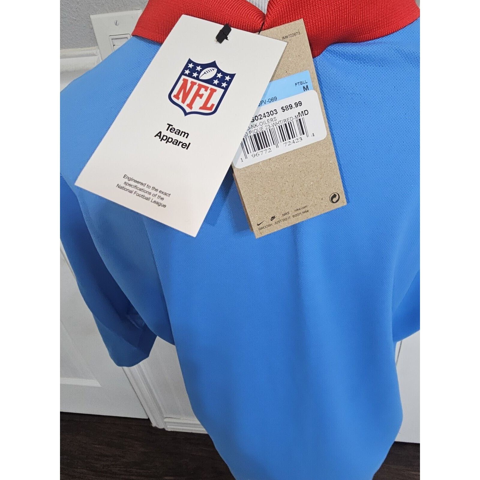 Nike Nike On Field Tennessee Titans Houston Oilers Men's Med NWT Size US M / EU 48-50 / 2 - 7 Thumbnail
