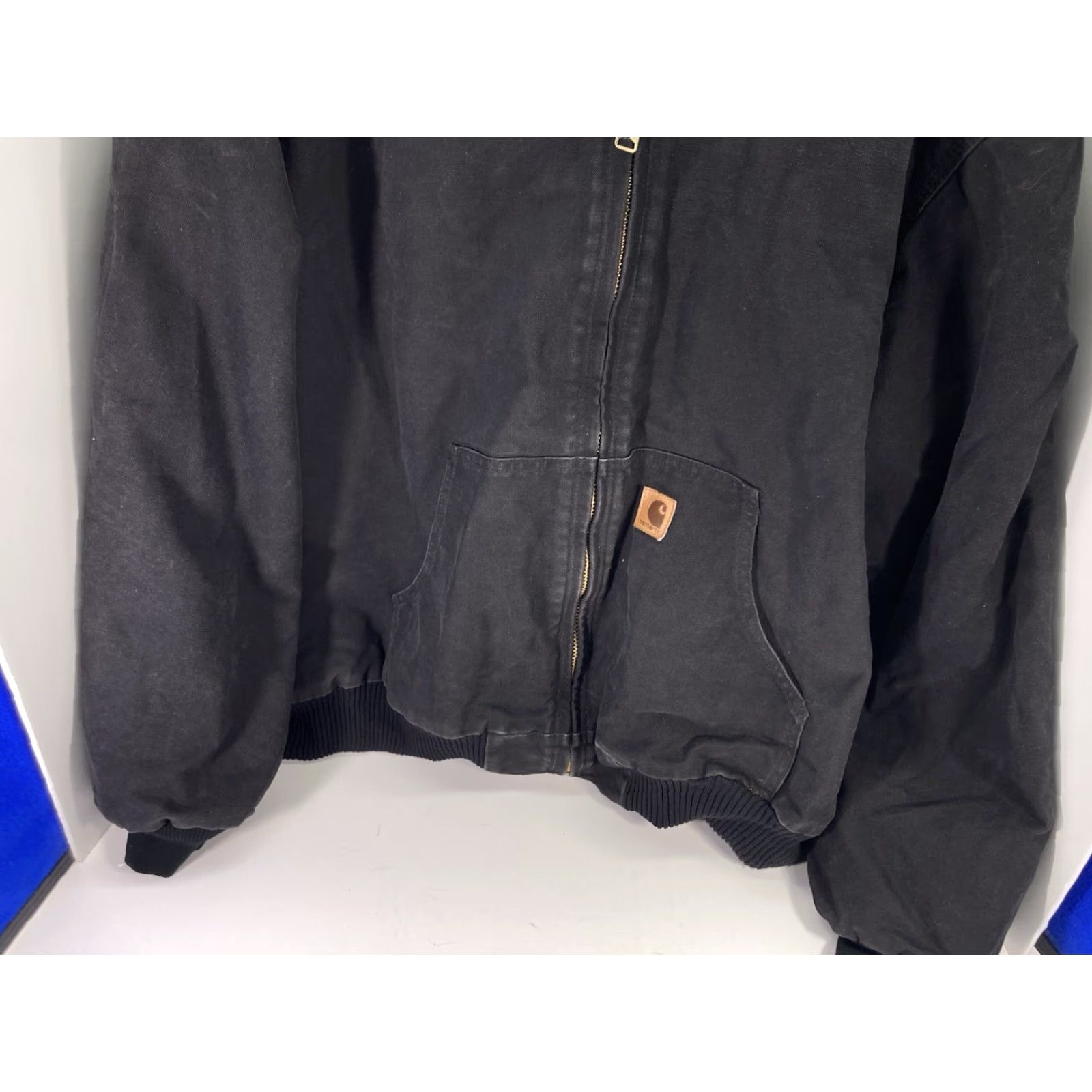 Carhartt VINTAGE Carhartt Jacket Coat Men 3XL Tall Black Duck Canvas Full Zip Hood J130 BLK Mens Size US XXL / EU 58 / 5 - 3 Thumbnail