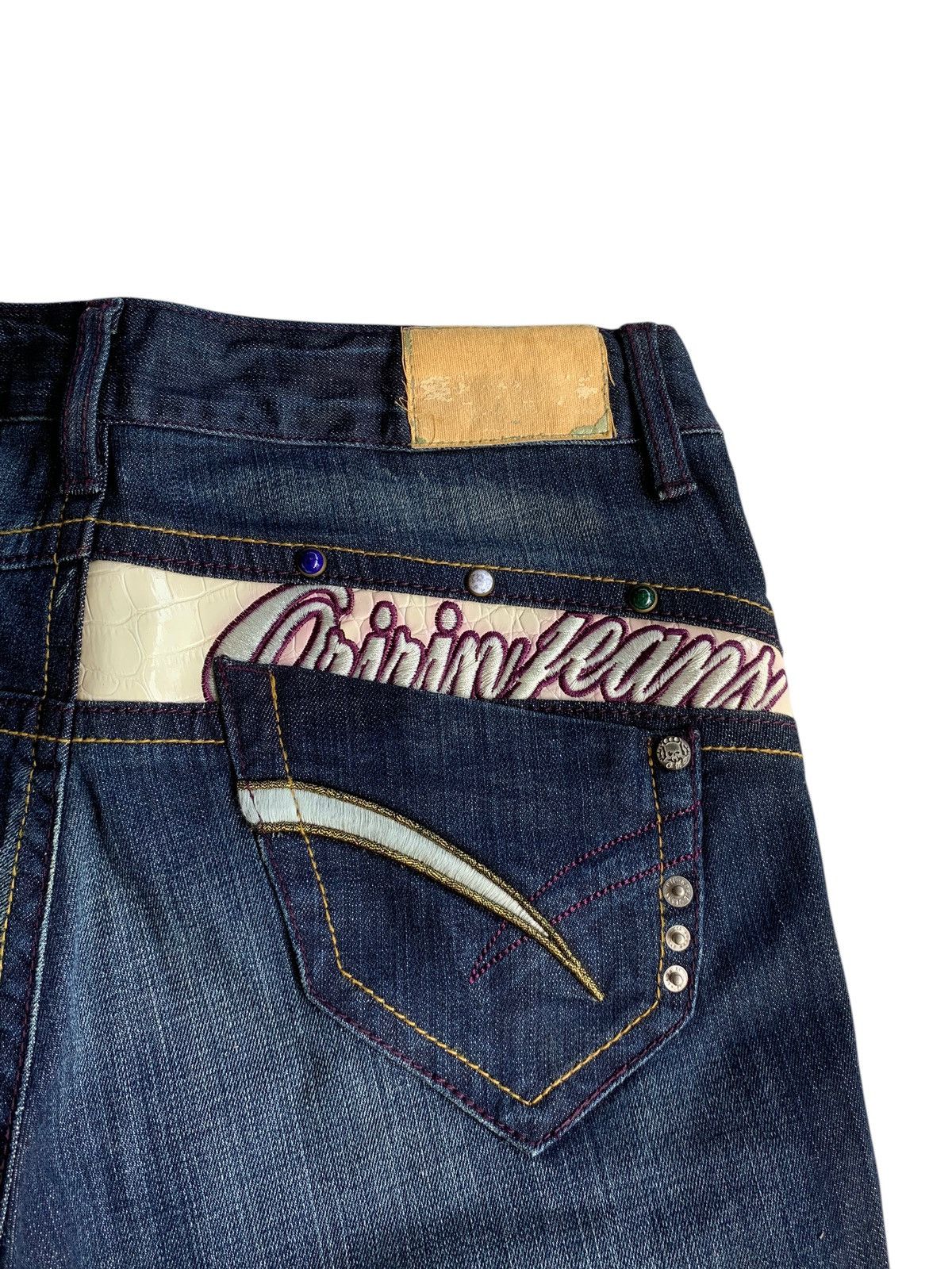 If Six Was Nine × KMRii × Le Grande Bleu (L.G.B.) FLARE💥 ORIRIN JAPANESE PUNK STYLE RUSTY STREACH DENIM 🎌☠️ Size US 32 / EU 48 - 12 Thumbnail