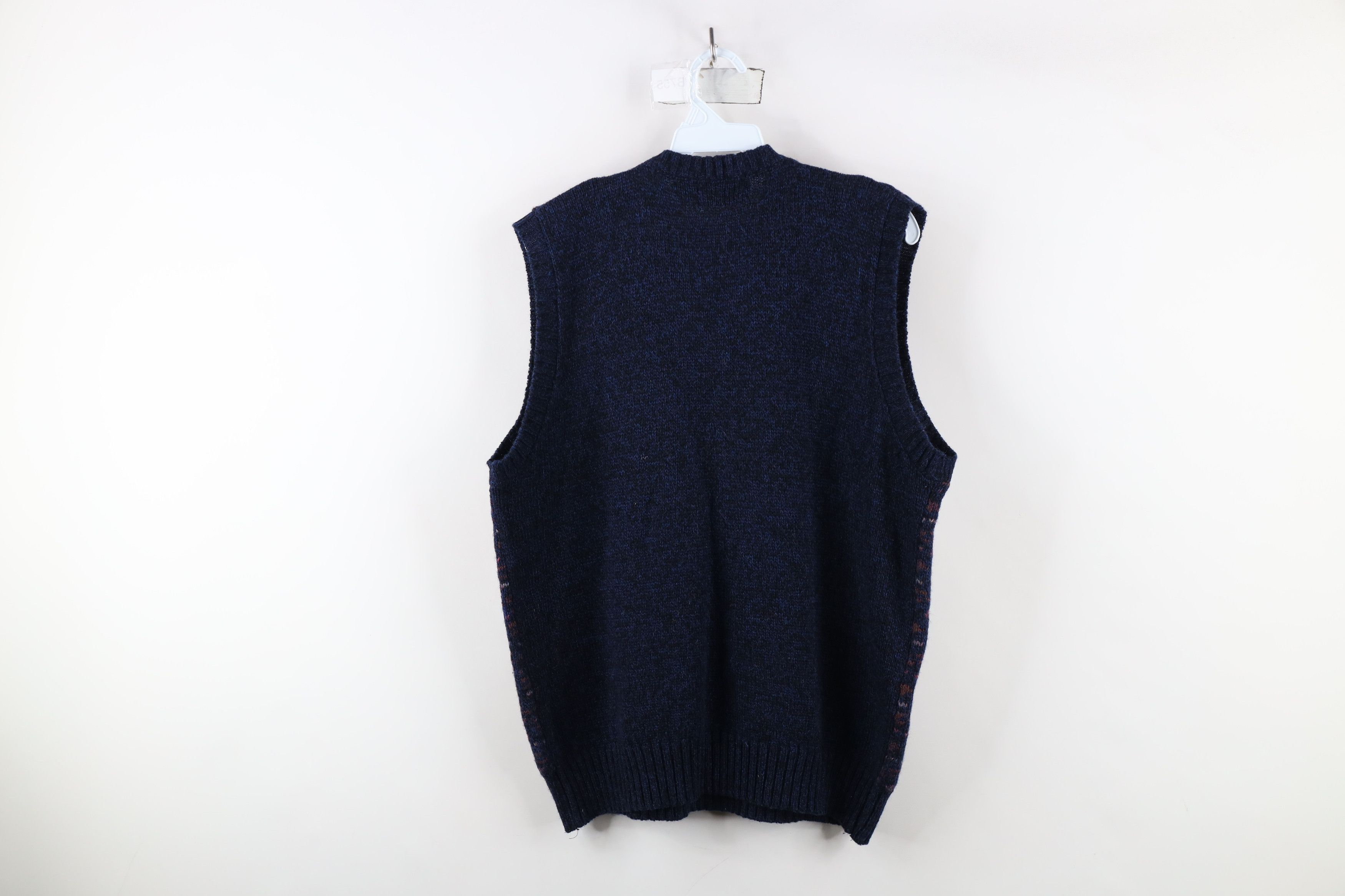 Vintage Vintage 90s Streetwear Wool Blend Knit V-Neck Sweater Vest Size US XL / EU 56 / 4 - 6 Thumbnail