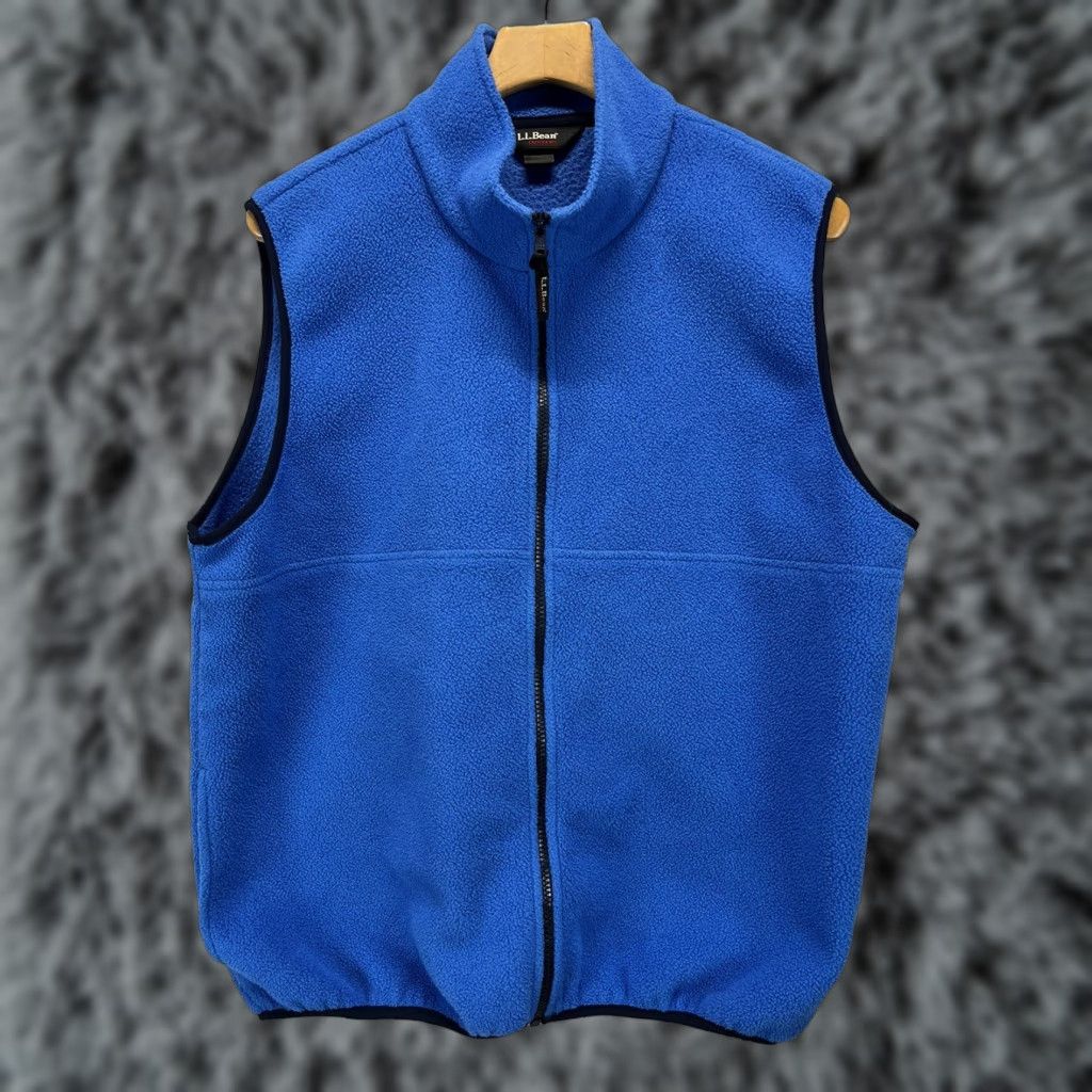 Vintage VINTAGE L.L. Bean Outdoors Fleece Vest Men’s L Blue Full Zip Gorp New England 90s Size US L / EU 52-54 / 3 - 1 Thumbnail