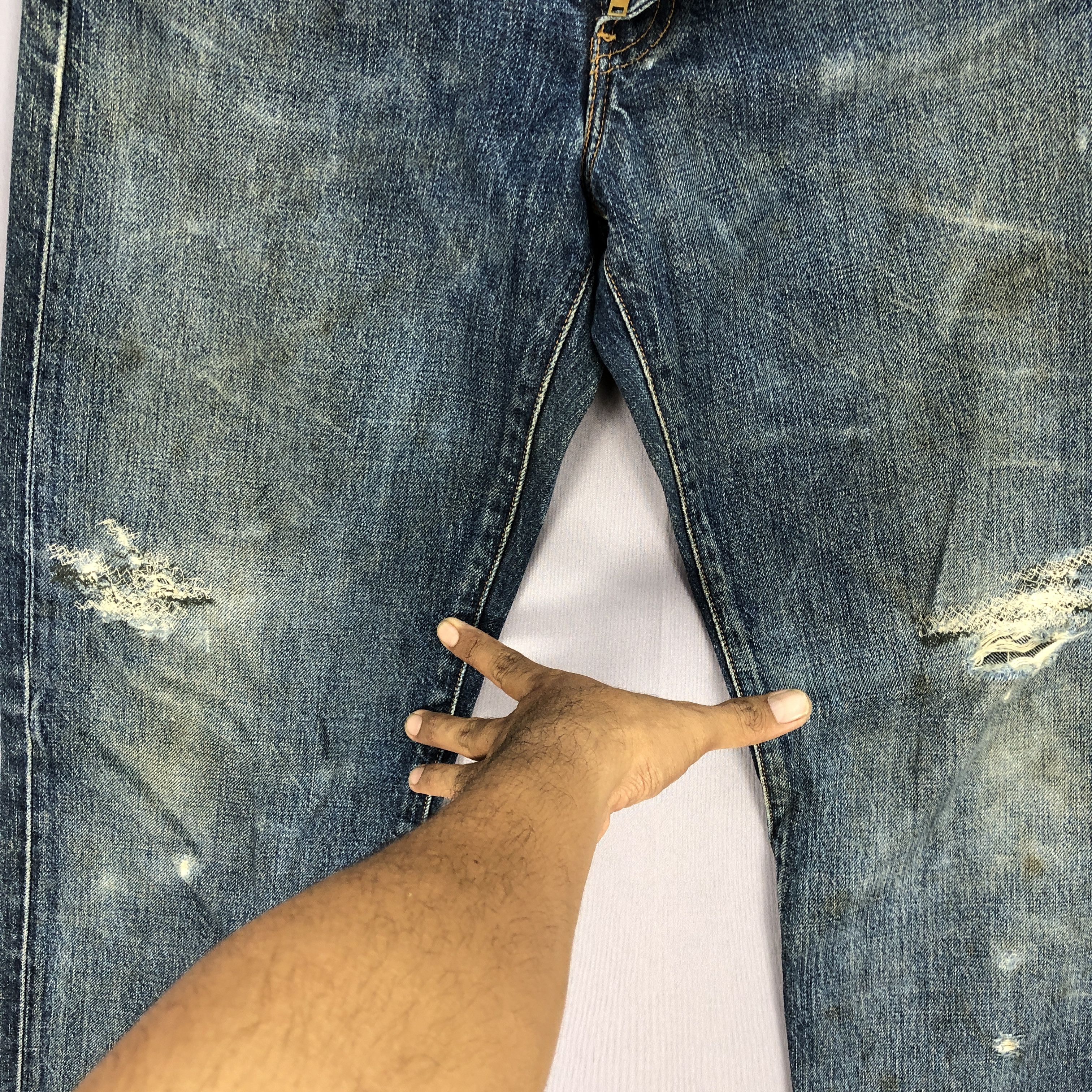 Levi's Vintage Levis Selvedge Distressed Jeans Levis Redline Denim Size US 30 / EU 46 - 12 Thumbnail