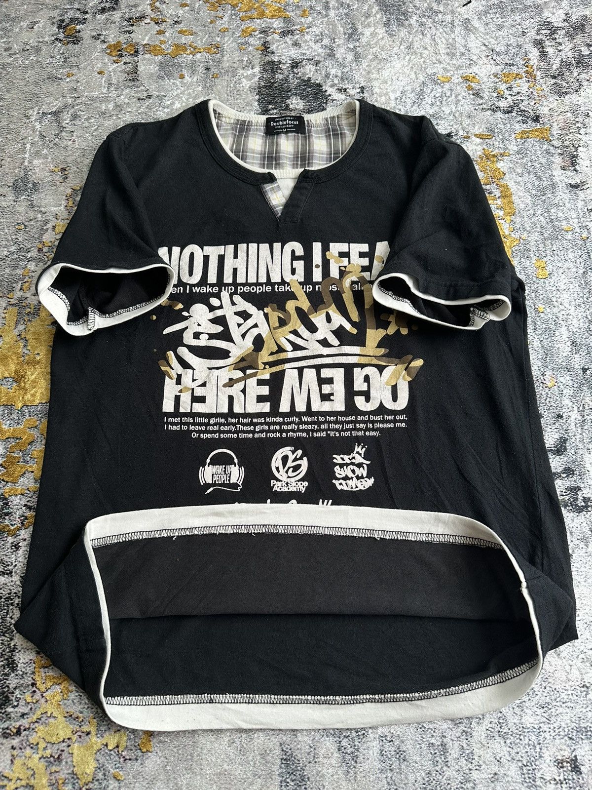 Beauty Beast DOUBLE LAYER NOTHING I FEAR CRAZY POEM LGB PUNK STYLE Size US M / EU 48-50 / 2 - 4 Thumbnail