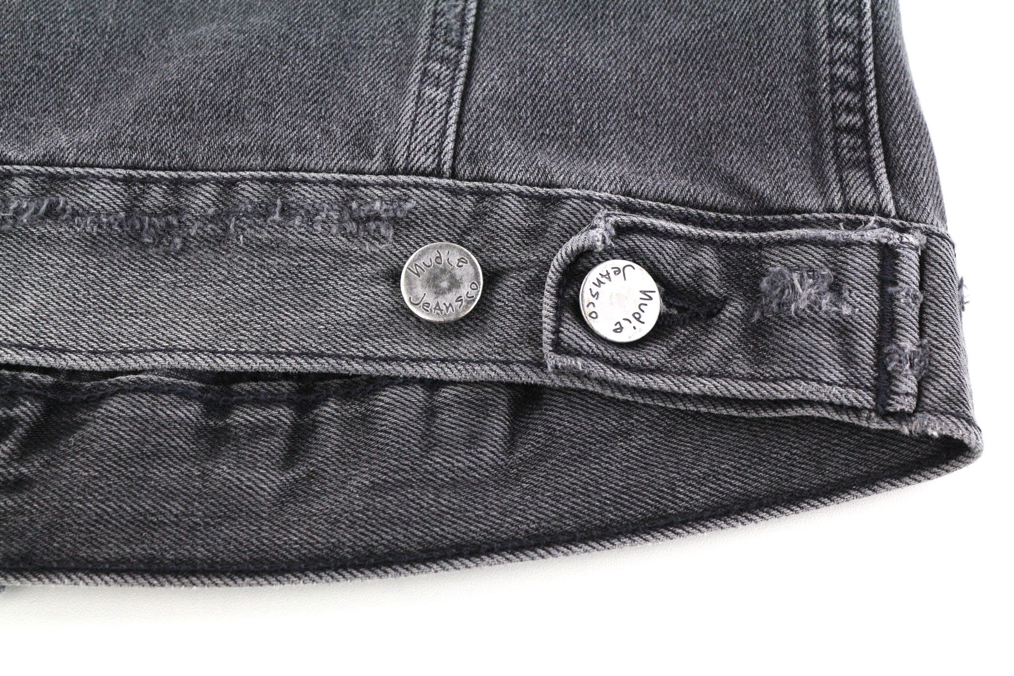 Nudie Jeans BILLY XS Shimmering Shist Denim Ripped Grey Jacket 82432 Size US XS / EU 42 / 0 - 8 Thumbnail