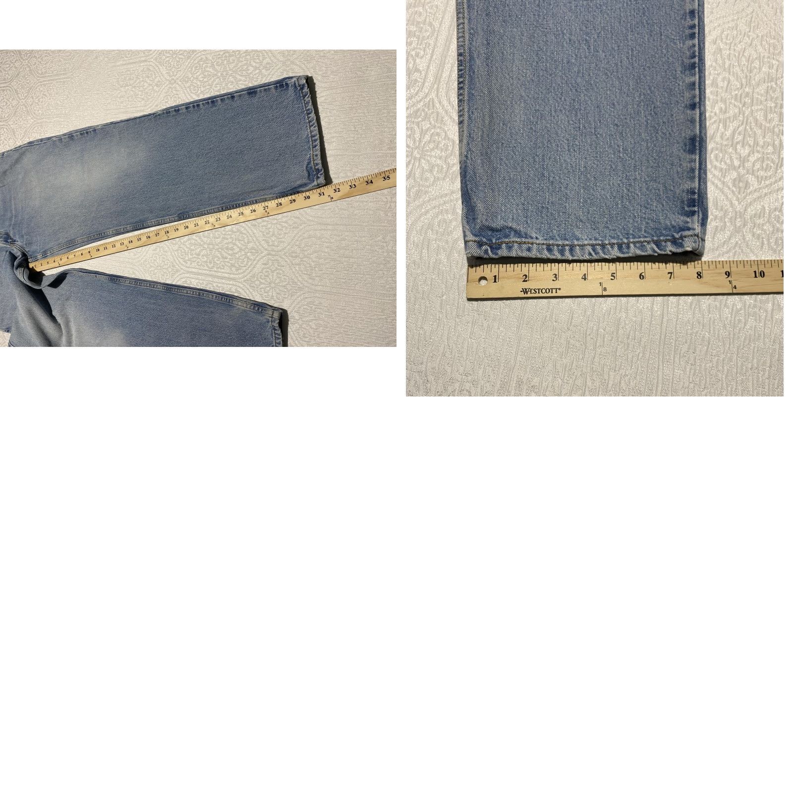 Levi's VINTAGE Levi's Jeans Men's 550 38x32 Blue Relaxed Fit Denim 100% Cotton Made in Brazil Mens Straight Pockets Logo Leather Patch Red Tab 550™ Trending Size US 38 / EU 54 - 8 Thumbnail