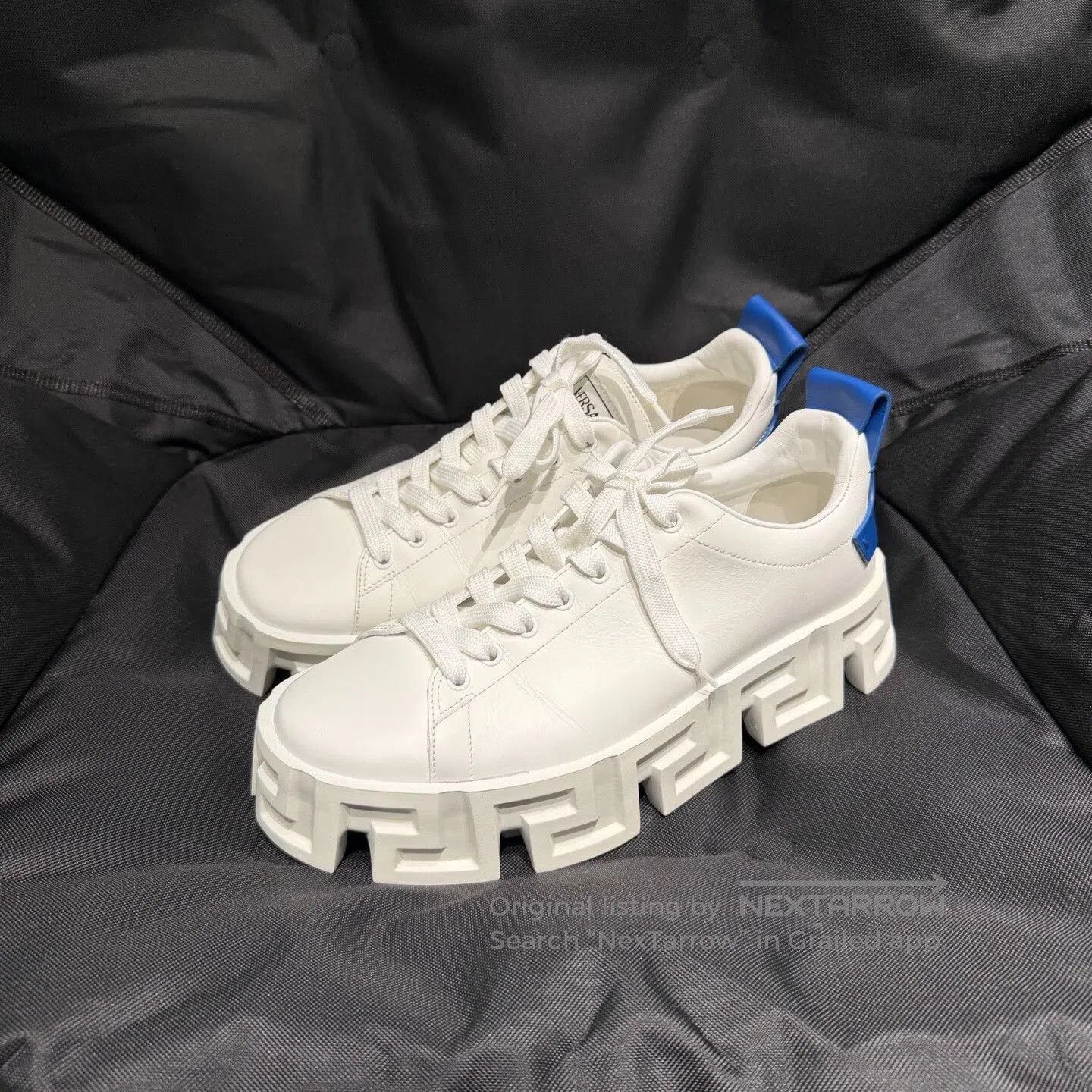 Versace Versace Greca Men's Platform White Blue Tail. Size US 10 / EU 43 - 1 Thumbnail