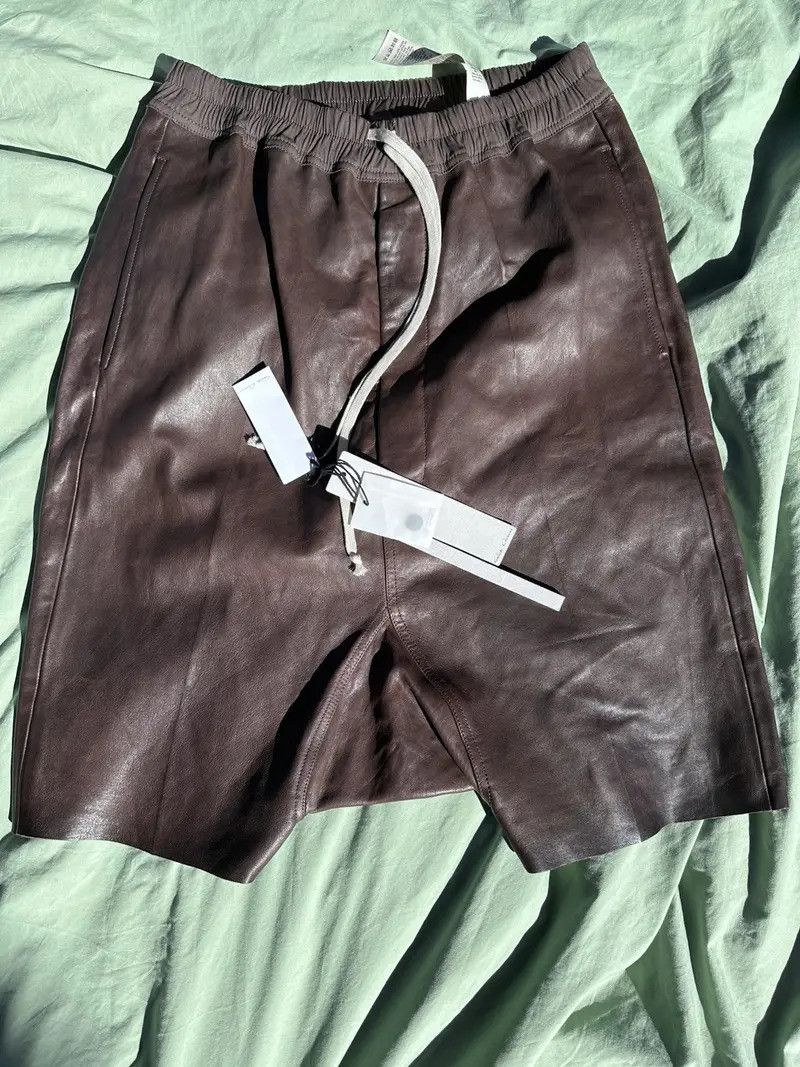 Rick Owens Rick Owens Luxor Fw23 Leather pod shorts | Grailed