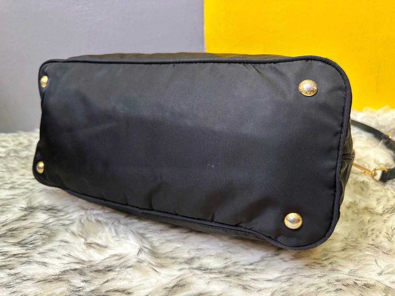 Prada Authentic Prada Tessuto Soft Calf Leather Shopping Tote Bag Size ONE SIZE - 6 Thumbnail