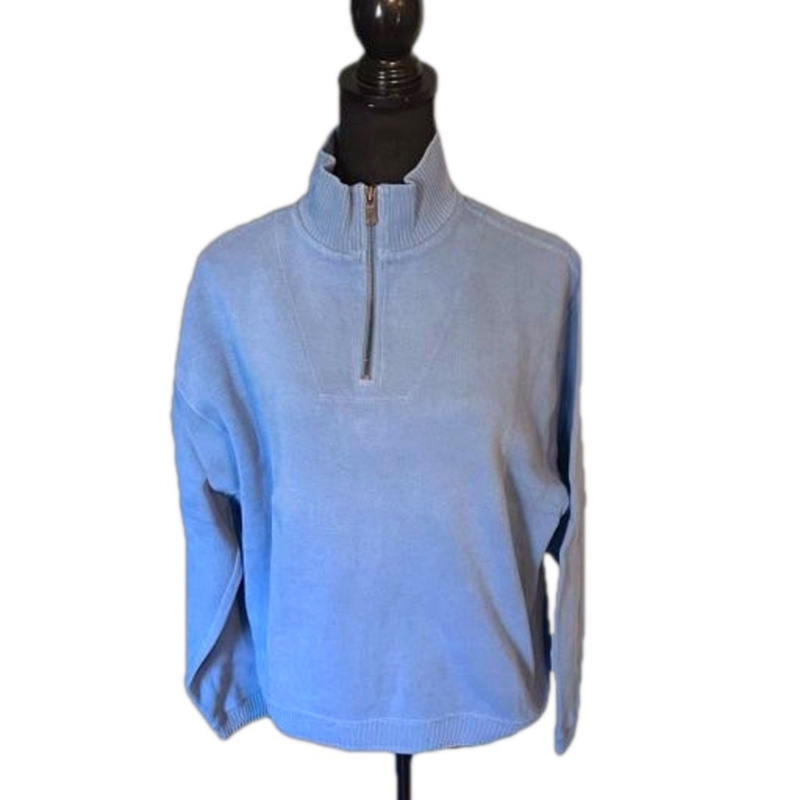 Tommy Bahama Tommy Bahama Blue Quarter-Zip Sweater – Men’s Pullover Size S / US 4 / IT 40 - 1 Thumbnail