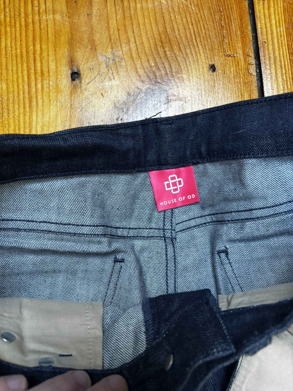 Drain Gang × Sad Boys House of OD zipper strap indigo denim jeans bladee drain Size US 32 / EU 48 - 6 Thumbnail