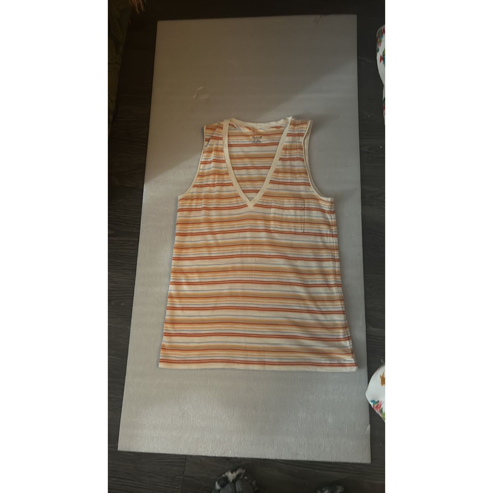 Madewell Madewell Fieldgate V-Neck Striped Picket Tank Top XXS/L NEW Size XXS / US 00 / IT 34 - 9 Thumbnail