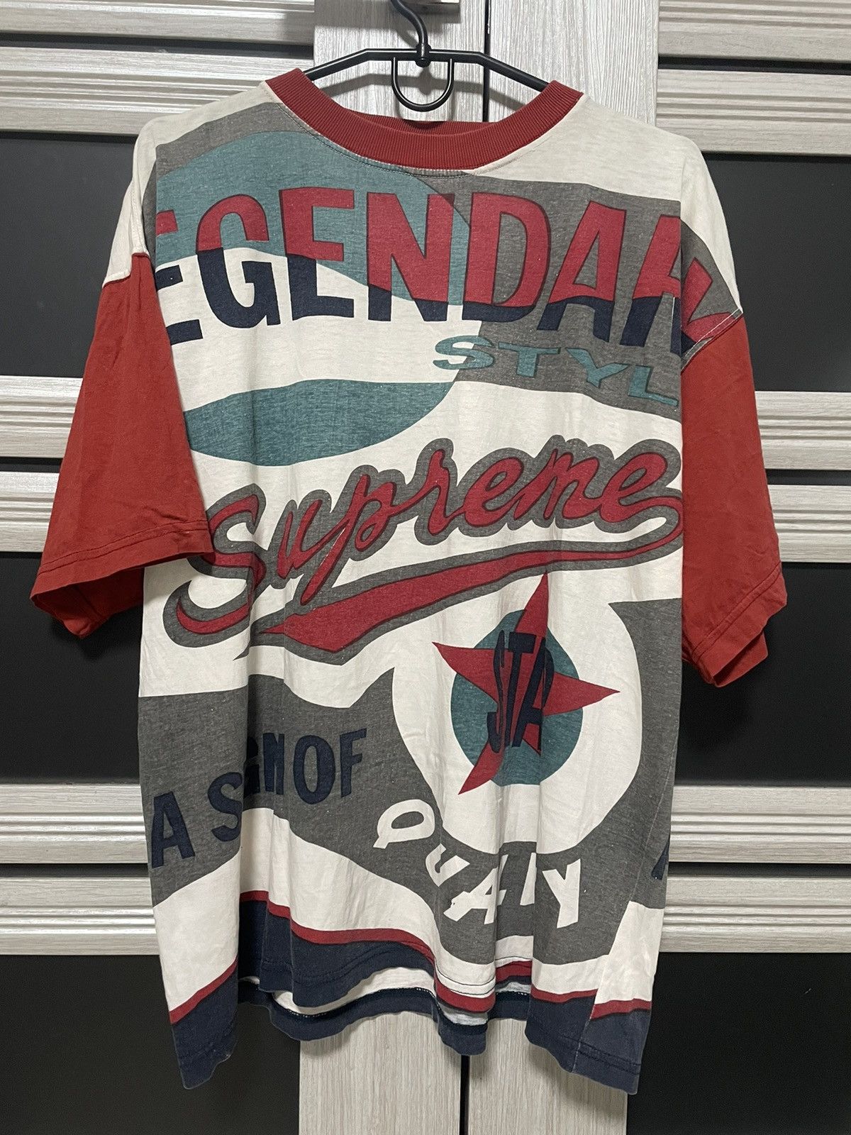 Vintage Vintage Legendary Supreme All Over Print AOP Tee Banner Size US XL / EU 56 / 4 - 2 Thumbnail