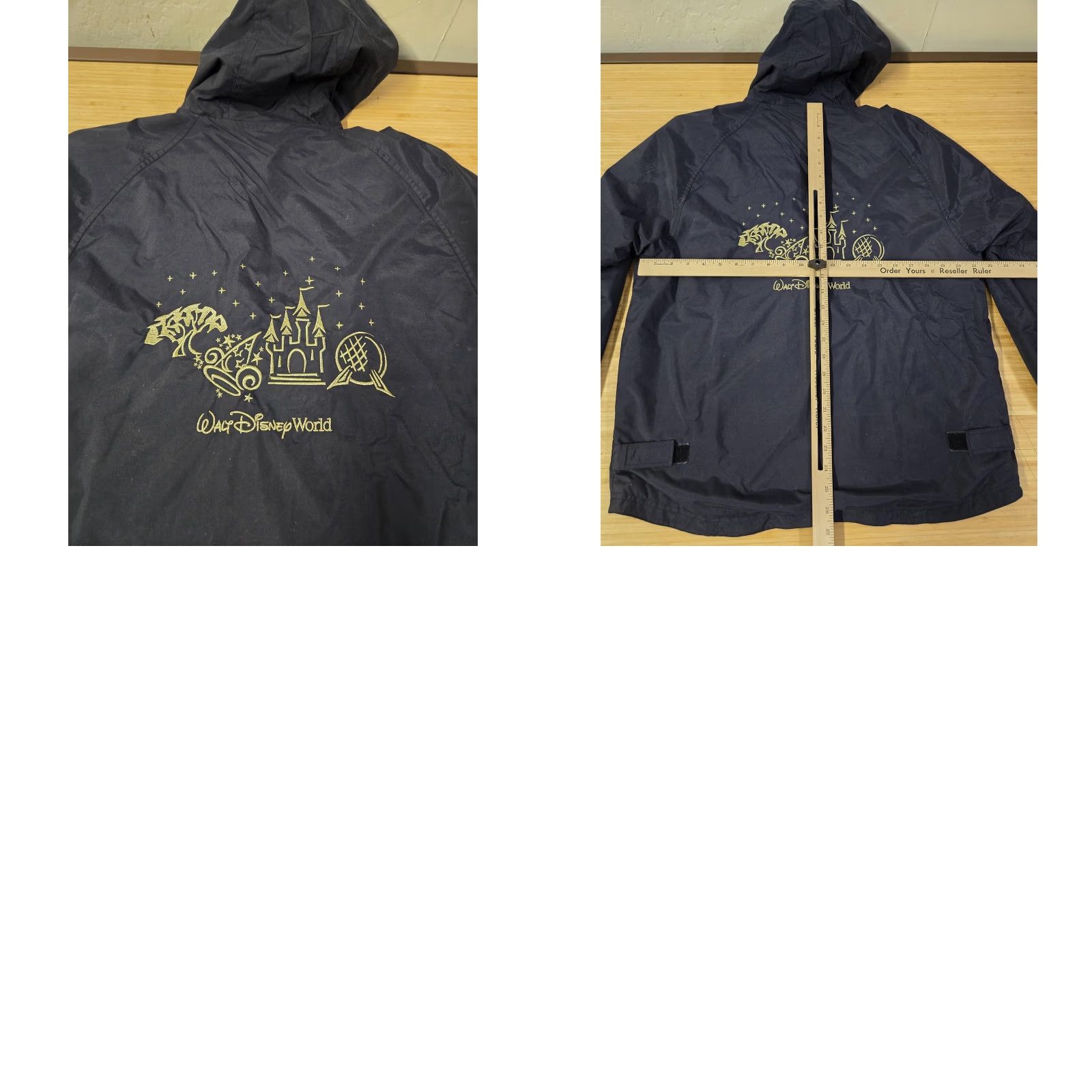 Disney Walt Disney World Jacket Mens Medium Hooded Full Zip Park Icons Embroidered Navy Blue Size US M / EU 48-50 / 2 - 8 Thumbnail