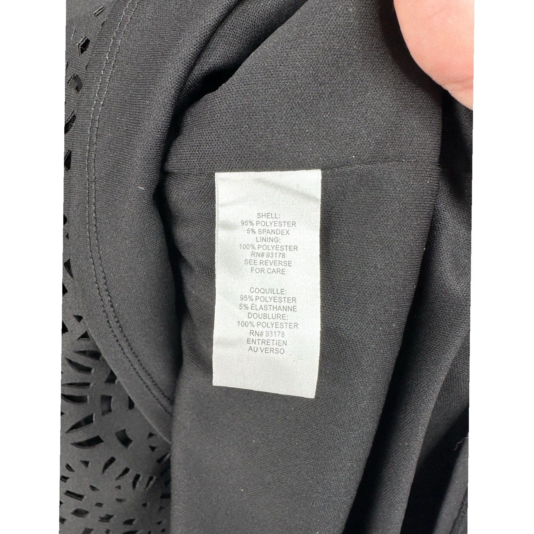 Elie Tahari Tahari Dress Womens 12 Sheath Round Neckline Zip Knit Polyester Blend Black Casual Formal Party/Cocktail 12 Womens Size XL / US 12-14 / IT 48-50 - 5 Thumbnail