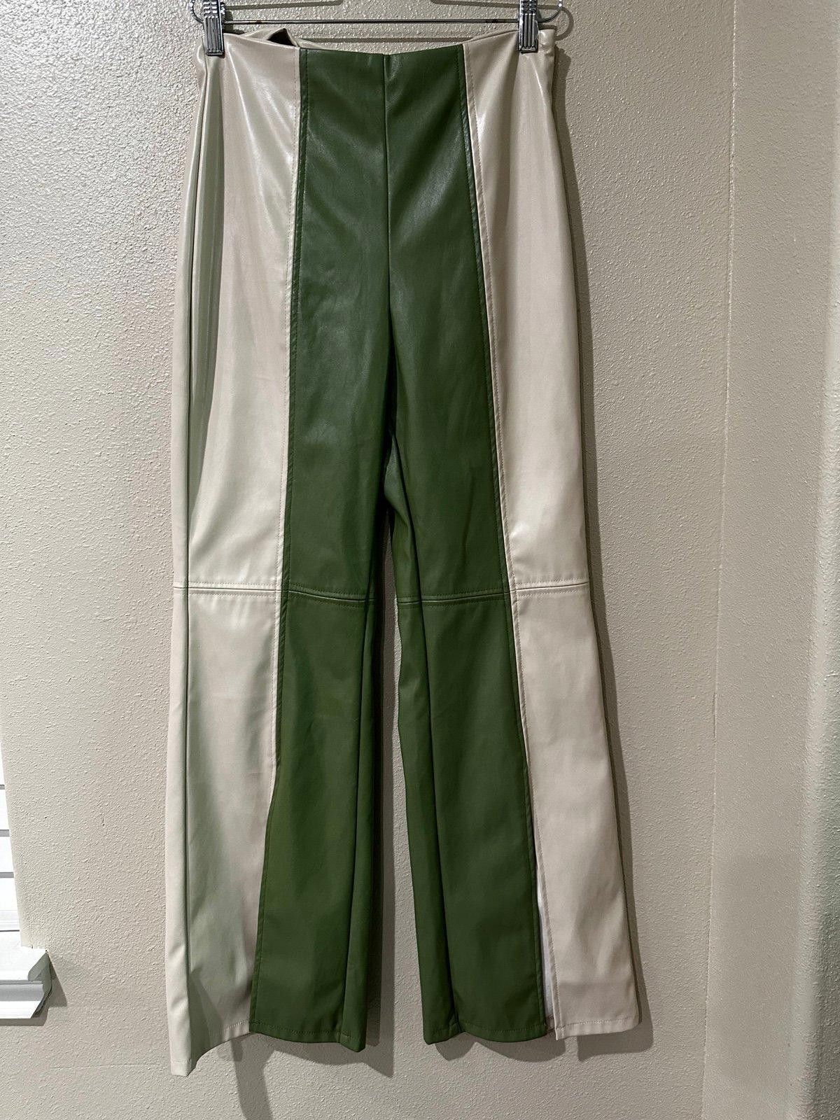 Designer Cider leather two tone pants Size 32" / US 10 / IT 46 - 1 Thumbnail