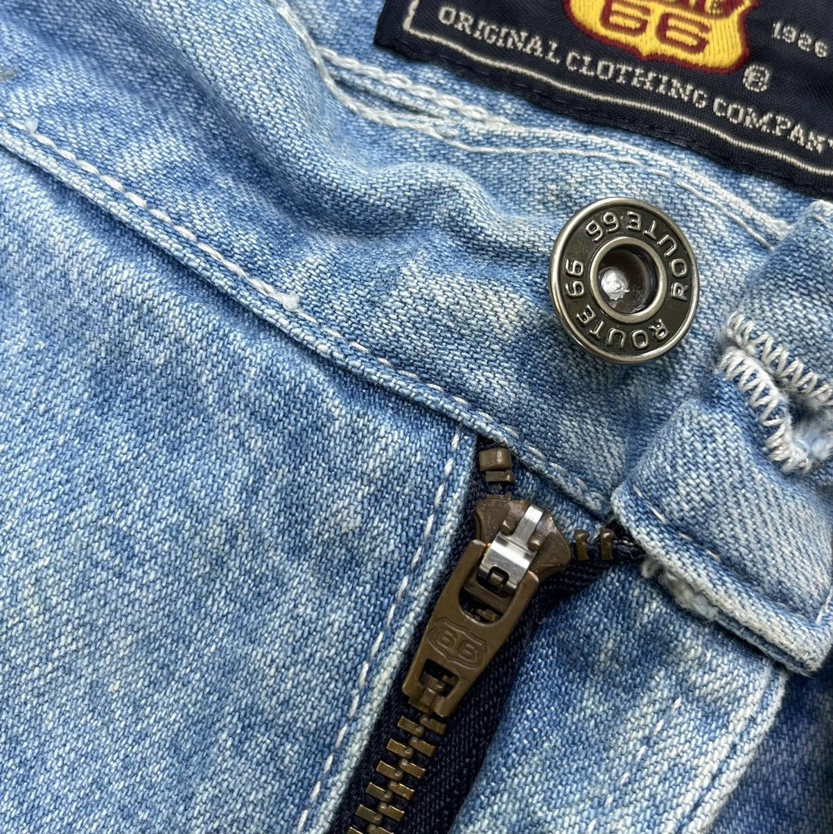 JNCO Crazy Vintage Y2K Baggy Carpenter Jeans Route 66 Denim Size US 40 / EU 56 - 9 Thumbnail