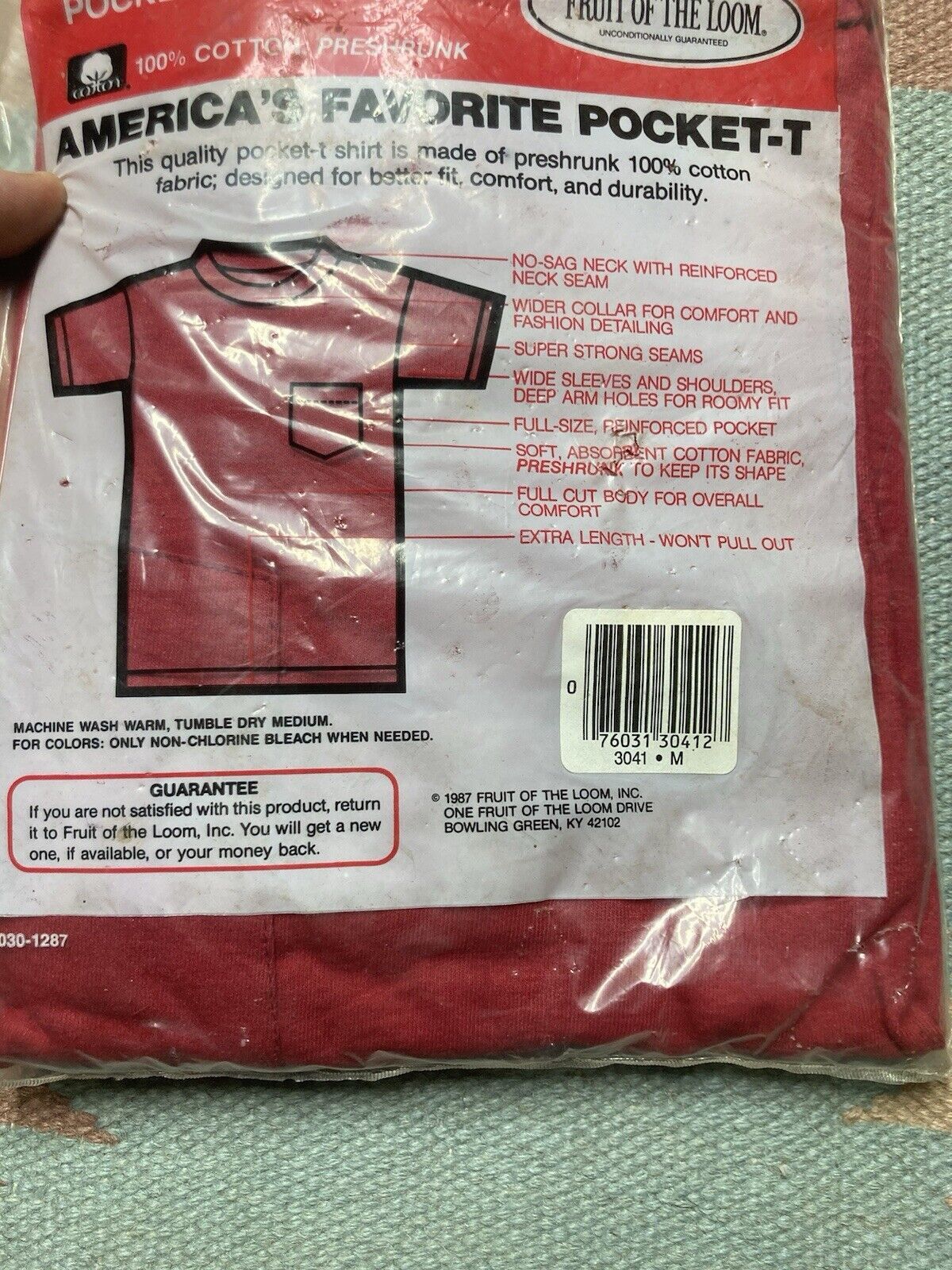 Fruit Of The Loom × Vintage Vtg 80s pocket t shirt fruit of the loom DEADSTOCK blank M Size US M / EU 48-50 / 2 - 6 Thumbnail