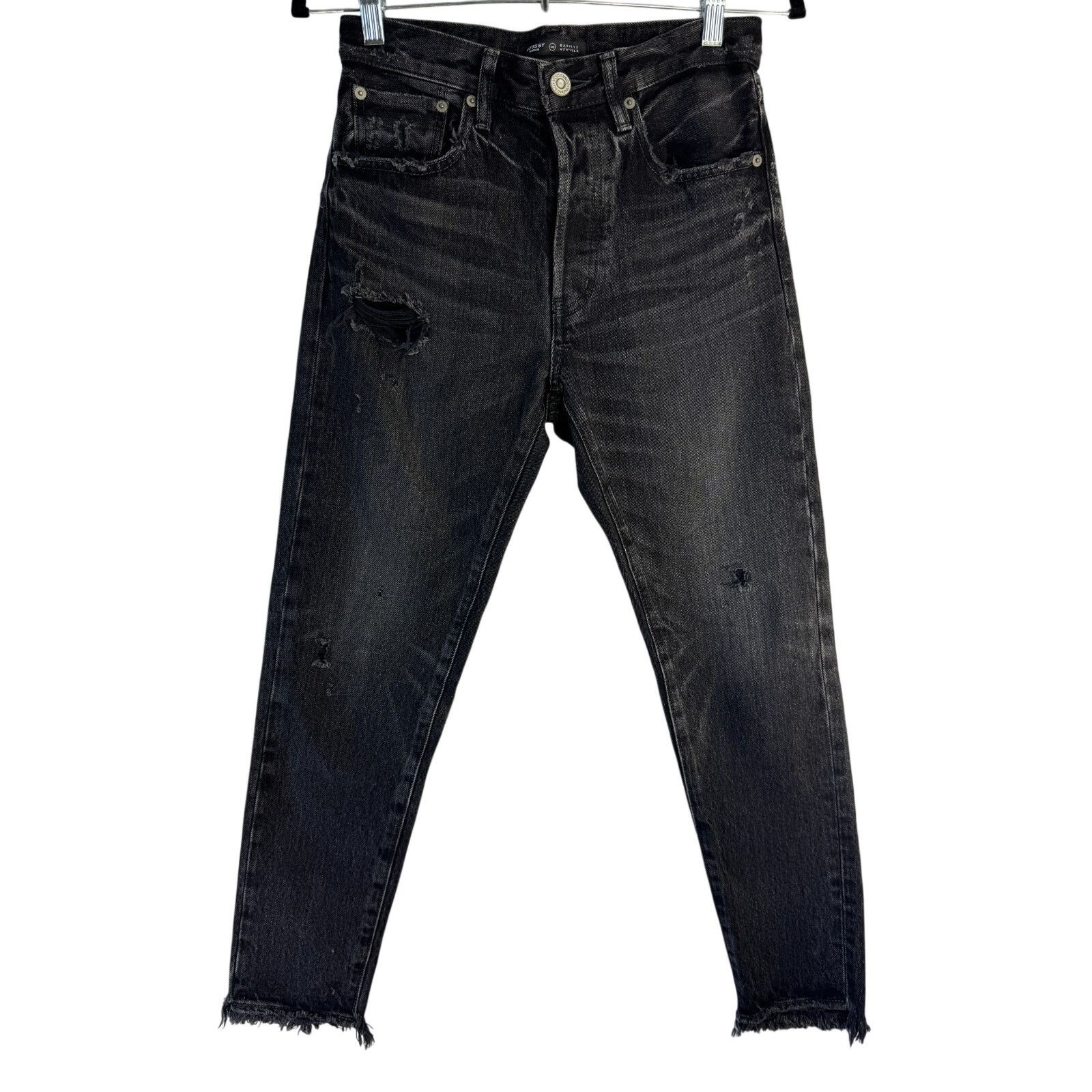 MOUSSY Moussy VTG Jeans Skinny Velma Distressed Stretch Black 25 Size 25" / US 0 / IT 36 - 1 Thumbnail