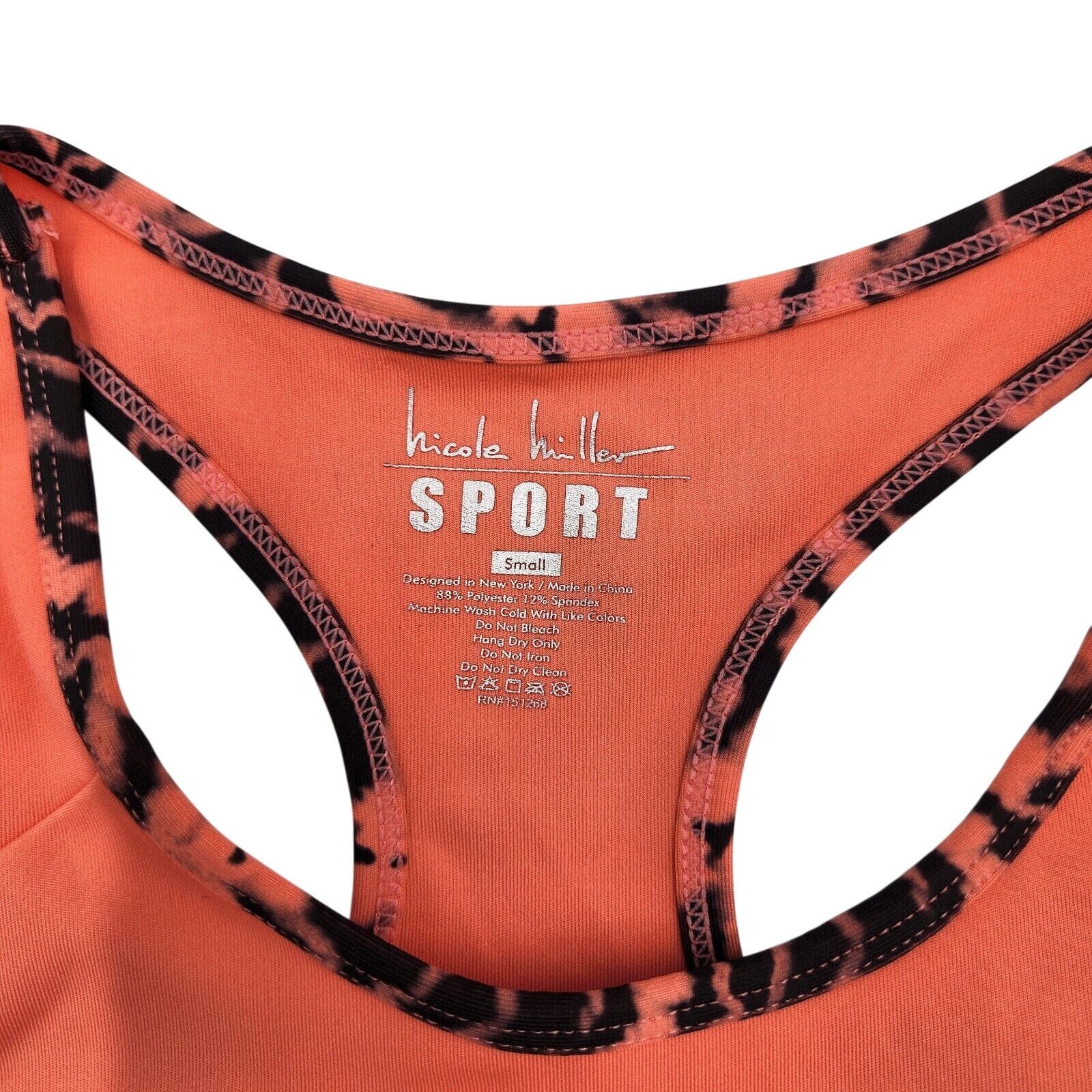 Nicole Miller Nicole Miller Women Coral Low Impact Yoga Sports Bra Size S Size S / US 4 / IT 40 - 3 Thumbnail
