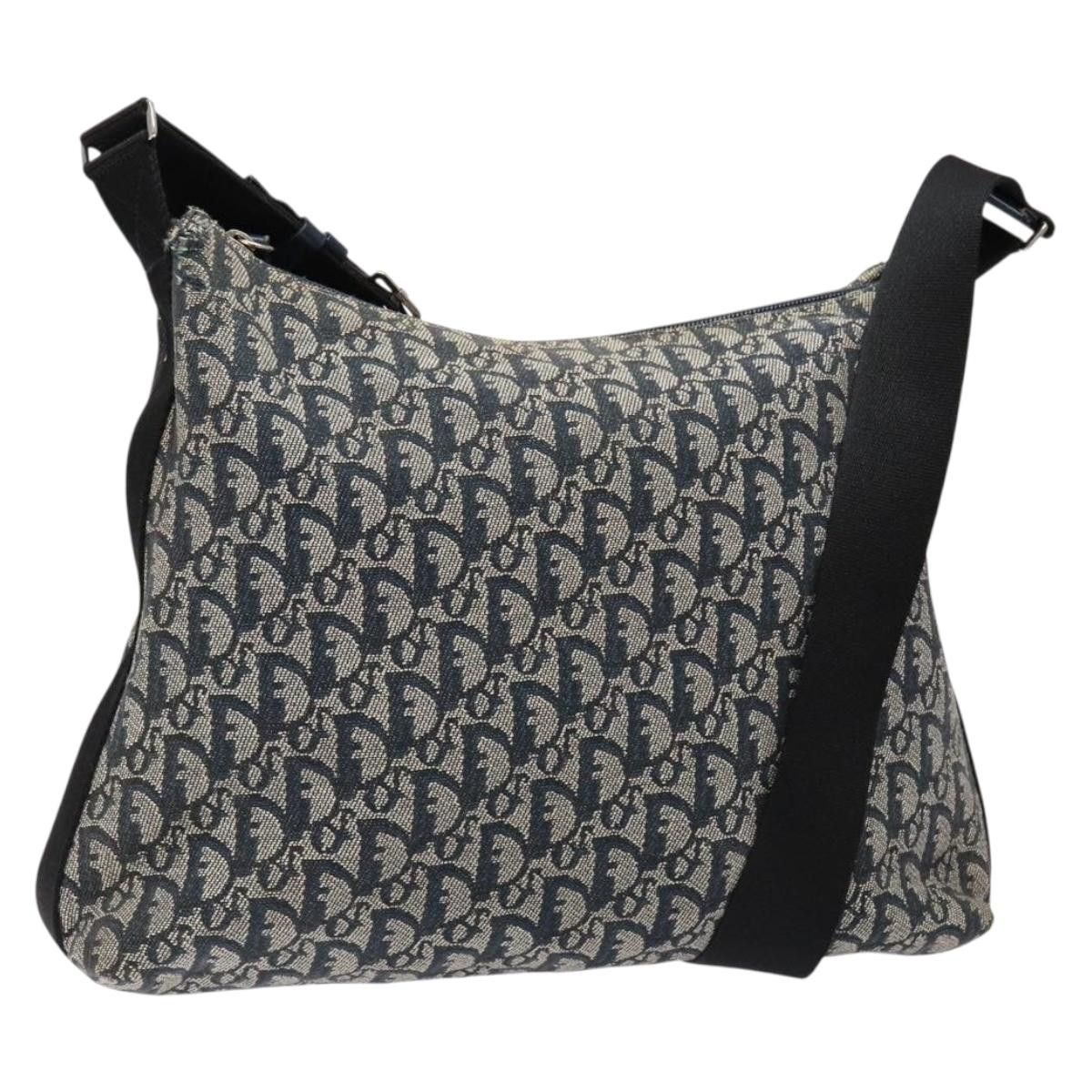 Dior DIOR Trotter Canvas Shoulder Bag Navy Silver Size ONE SIZE - 1 Thumbnail