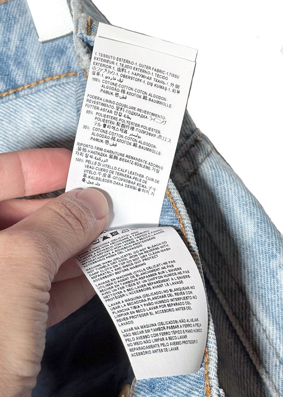 Versace Versace Washed Light Blue All Over Logo Jeans Size US 29 - 14 Thumbnail