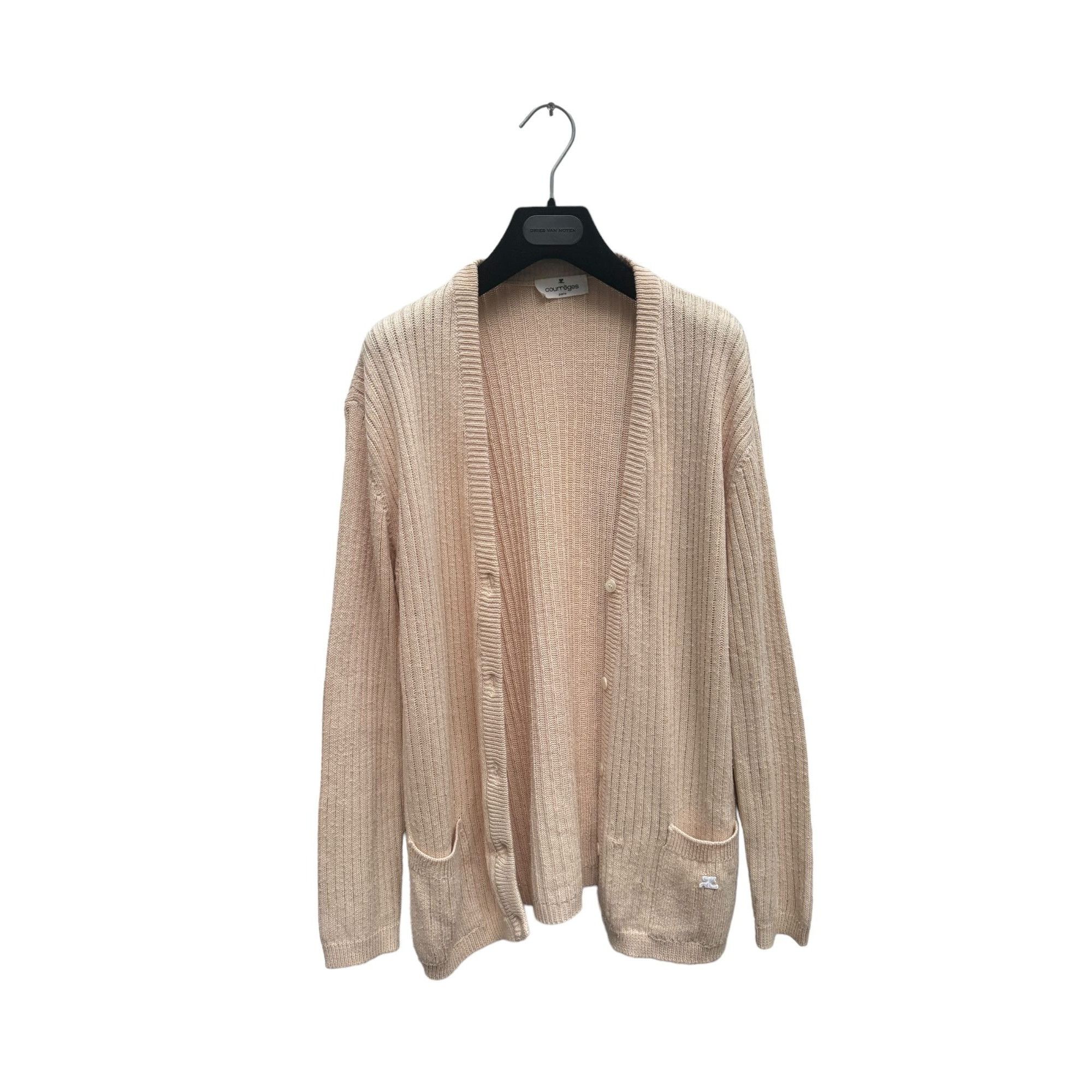 Courreges Beige Knitted Cardigan Size M / US 6-8 / IT 42-44 - 1 Thumbnail