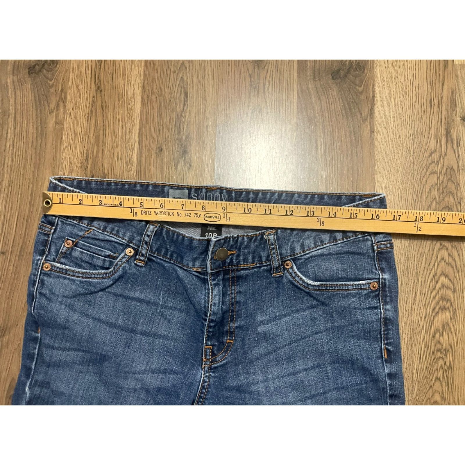 Mossimo Mossimo Jeans Womens 10R Blue Denim Skinny 30.5in Regular Inseam Size 32" / US 10 / IT 46 - 5 Thumbnail