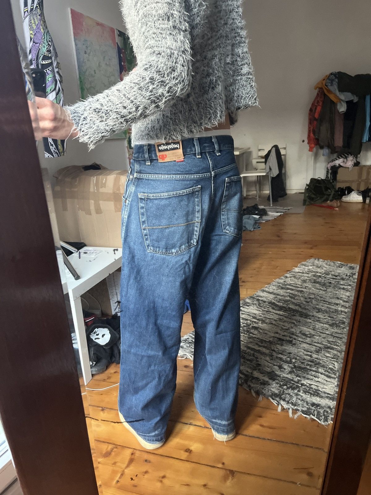 Japanese Brand × Pelle Pelle Denim Skate Wide leg Pants y2k Pelle Pelle Size US 32 / EU 48 - 3 Thumbnail
