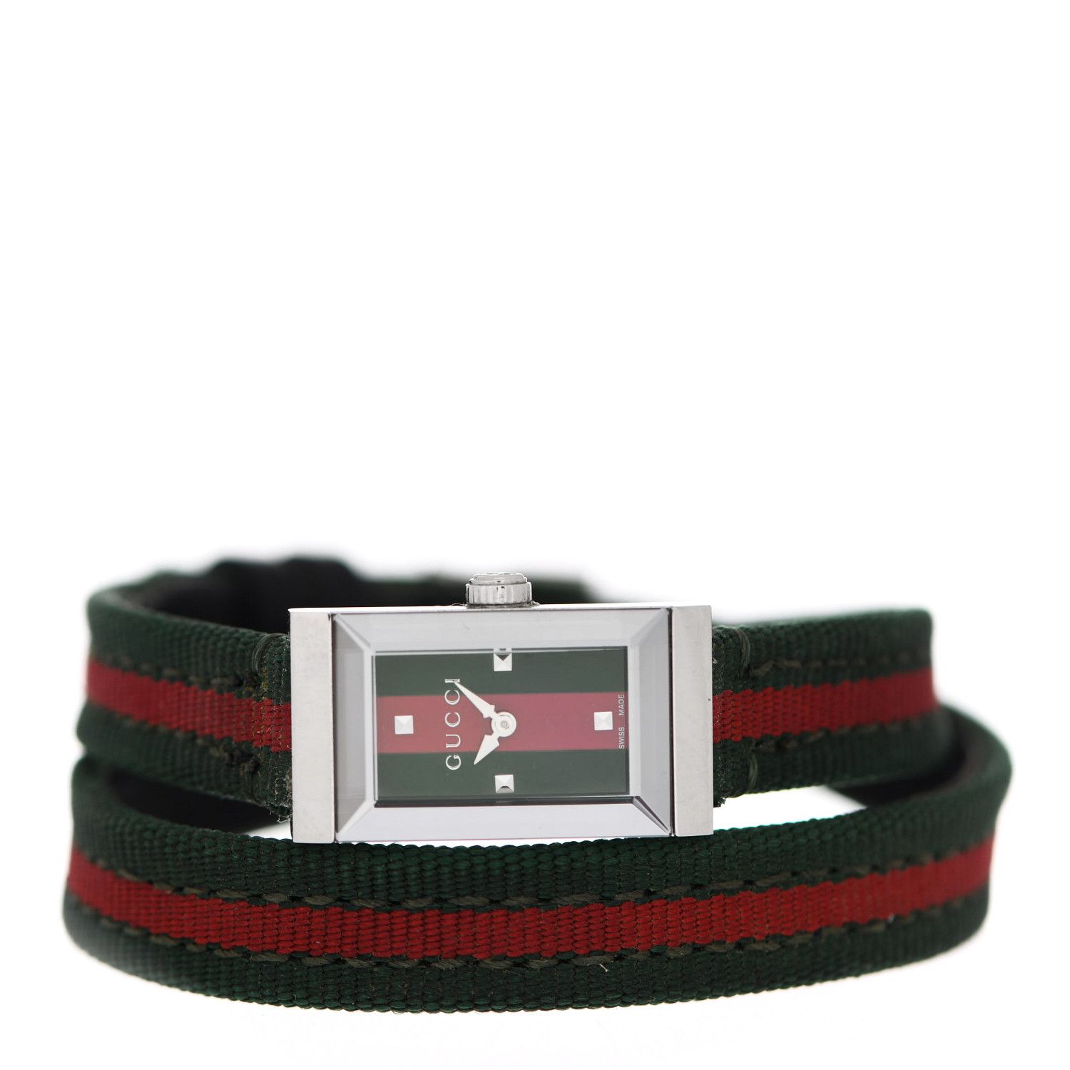 Gucci Gucci 14mm Web G-Frame Double Wrap Watch Size ONE SIZE - 3 Thumbnail