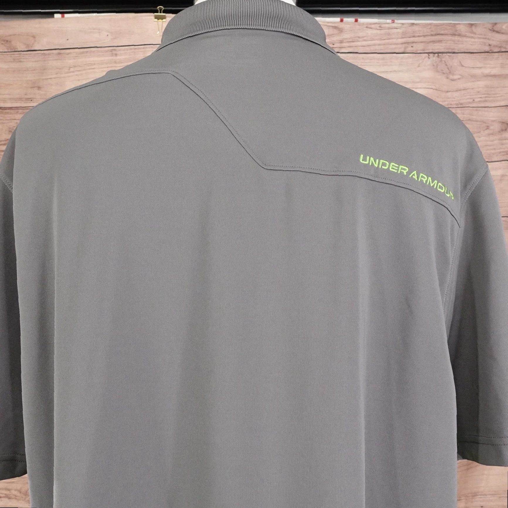 Under Armour Under Armour Polo Shirt Mens 2XL Gray Green HeatGear Loose Fit Golf Performance Shirt Size US XXL / EU 58 / 5 - 5 Thumbnail