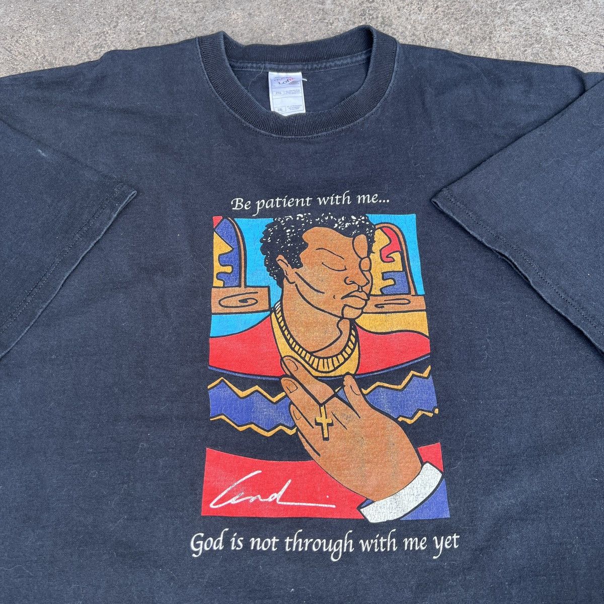 Vintage Vintage Be patient with me...God is not through with me yet Size US XXL / EU 58 / 5 - 1 Thumbnail