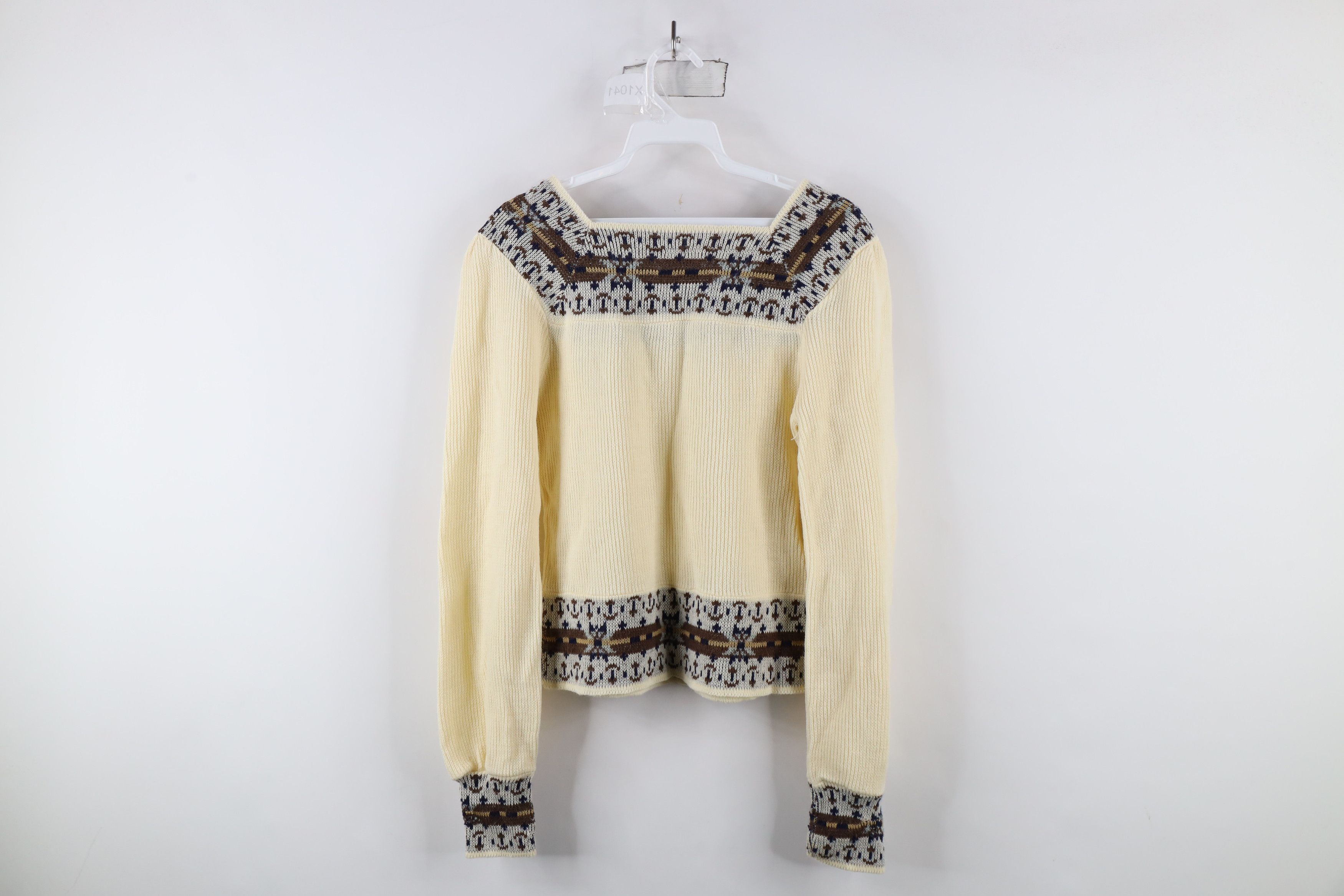 Vintage Vintage 70s Mid Century Modern MCM Ribbed Knit Sweater USA Size M / US 6-8 / IT 42-44 - 13 Thumbnail